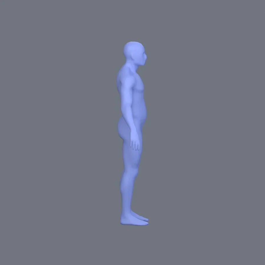 Basemesh Male Adult, 3D model preview 5