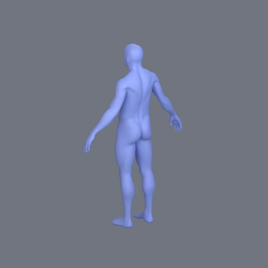 Basemesh Male Adult, 3D model preview 6