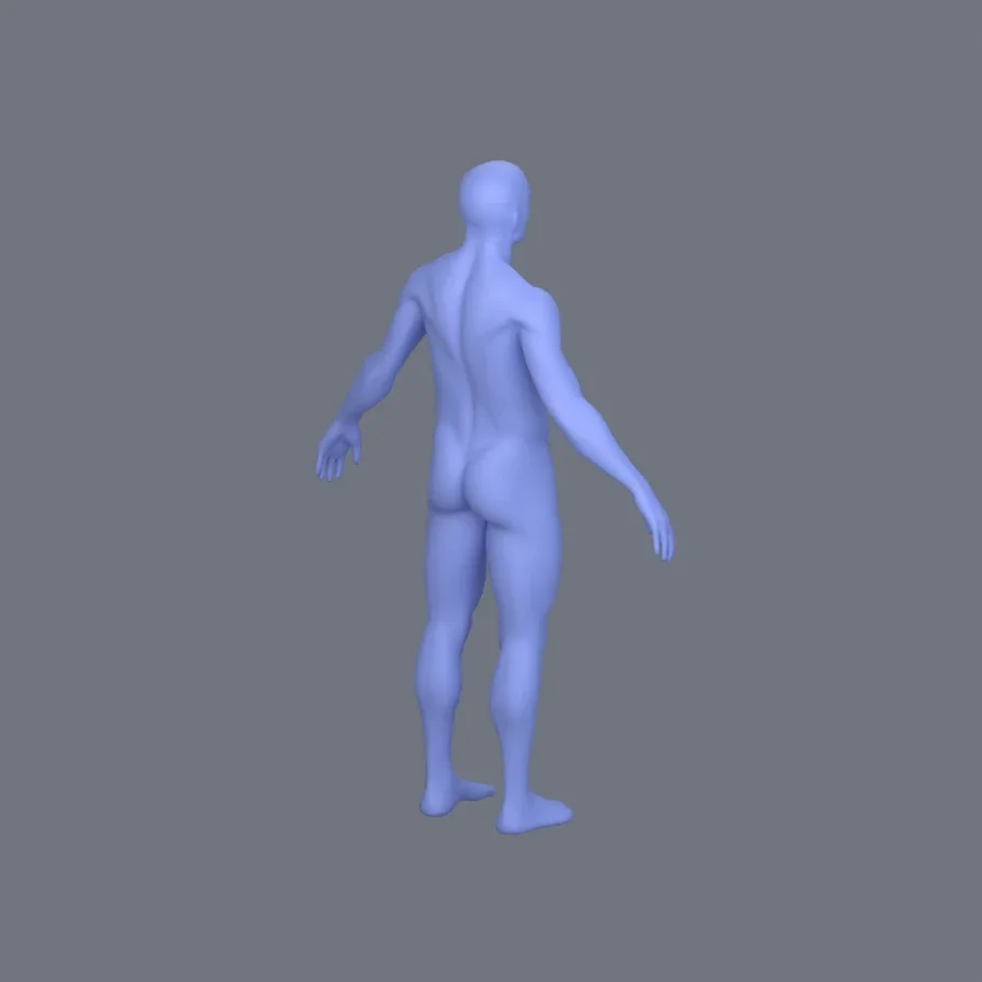 Basemesh Male Adult, 3D model preview 7