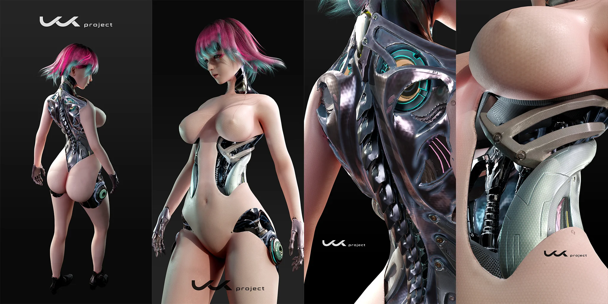 Cyborg Girl - Fully Rigged