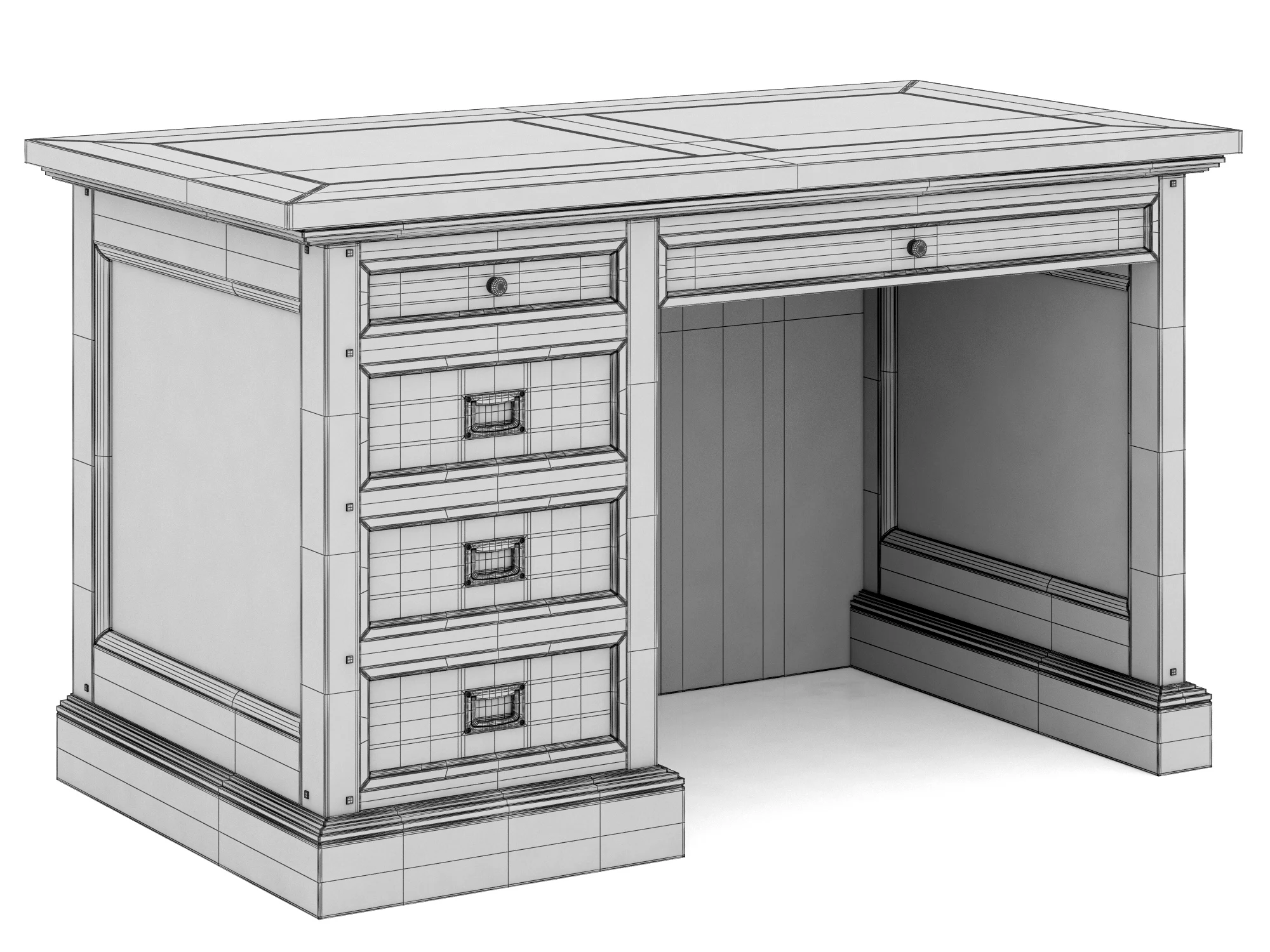 Dantone Home Oxford Desk 2 — 3D model preview 10