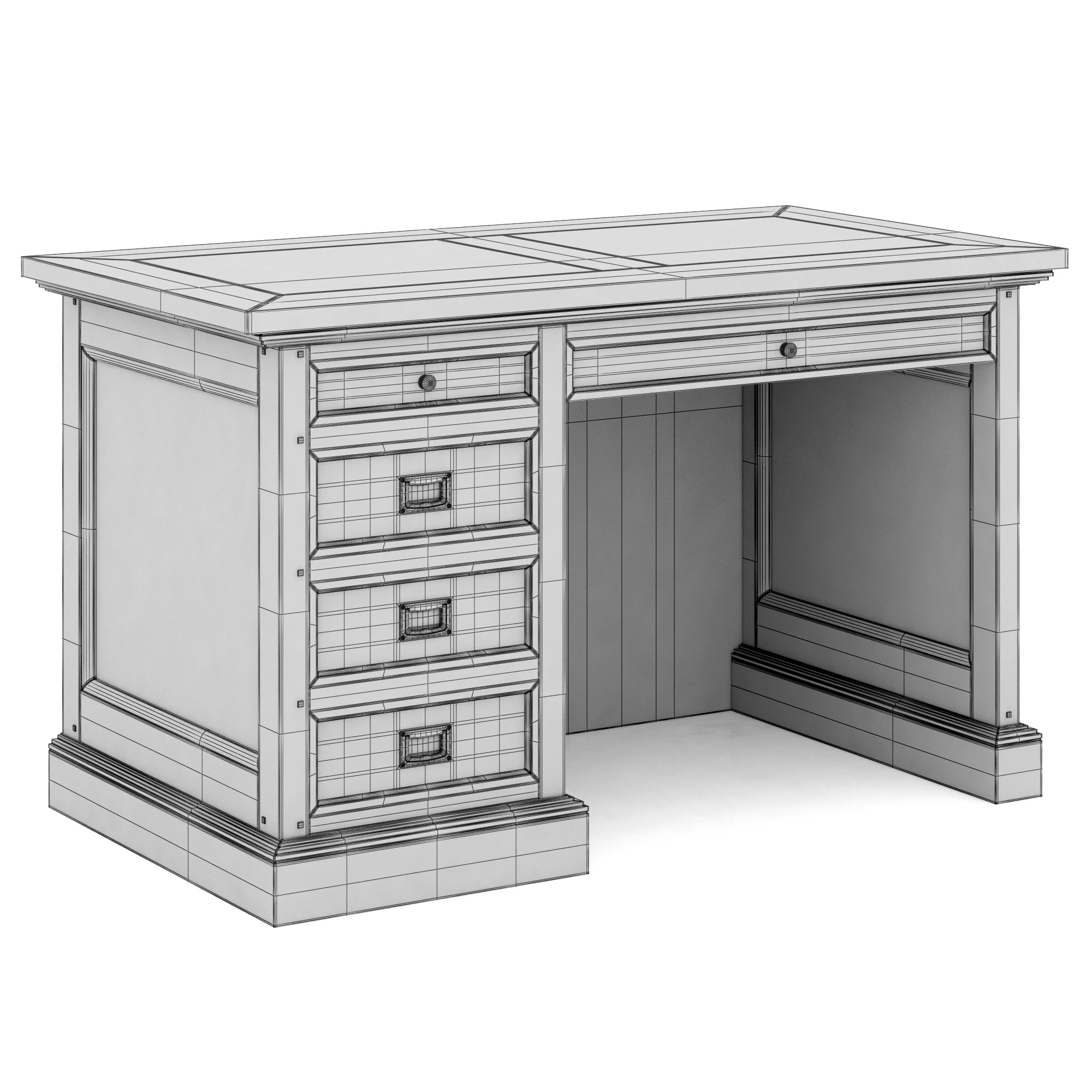 Dantone Home Oxford Desk 2 — 3D model preview 11