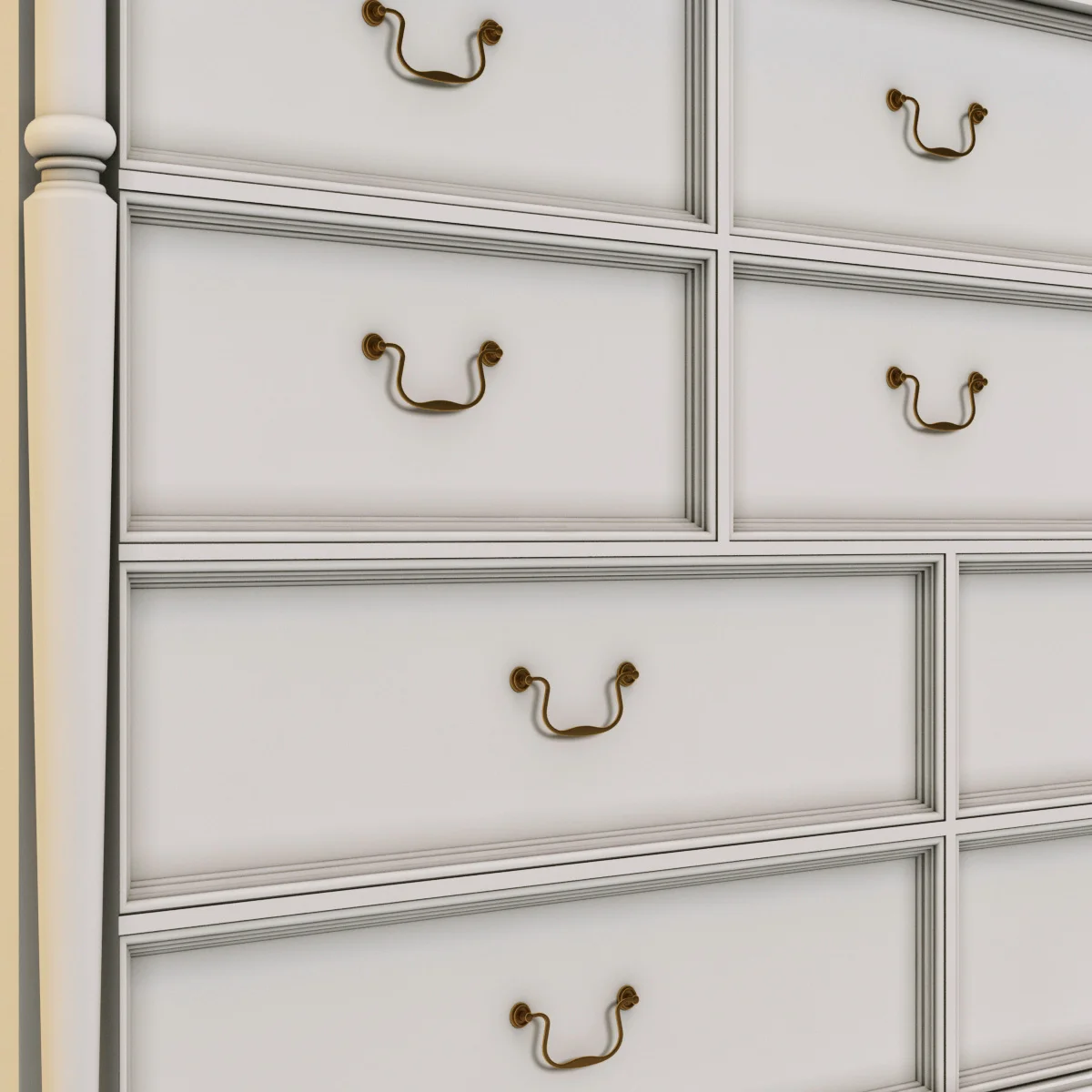 Laura Ashley Chest Of Drawers3 — 3D model preview 1