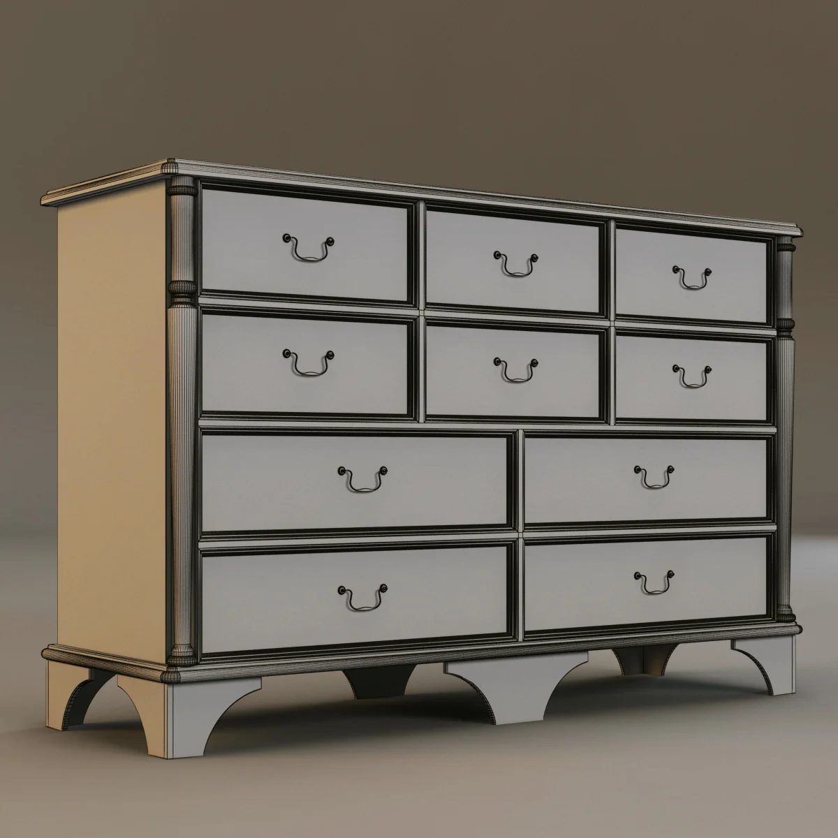 Laura Ashley Chest Of Drawers3 — 3D model preview 4