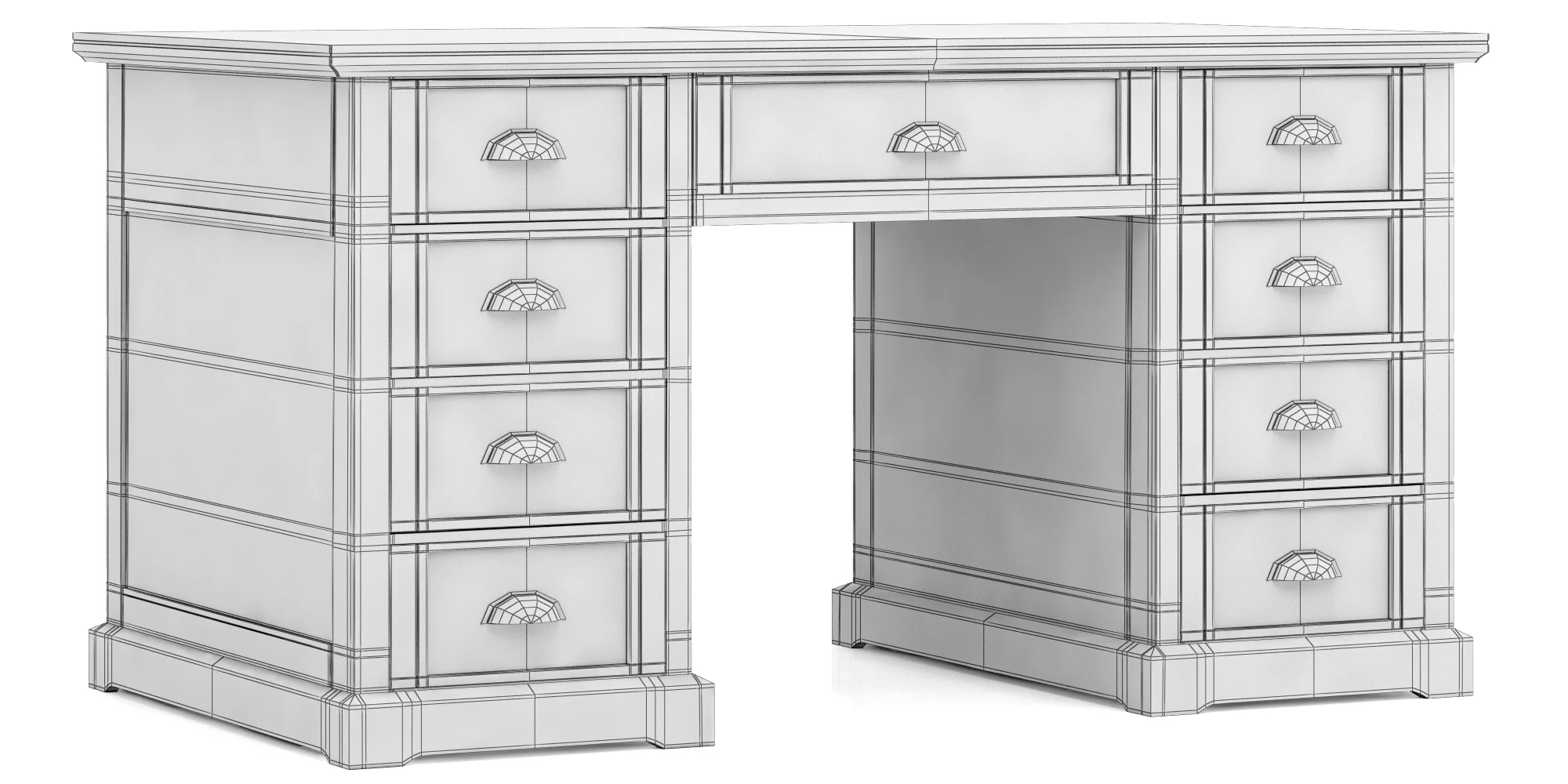 Dantone Home Koventry Desk — 3D model preview 8