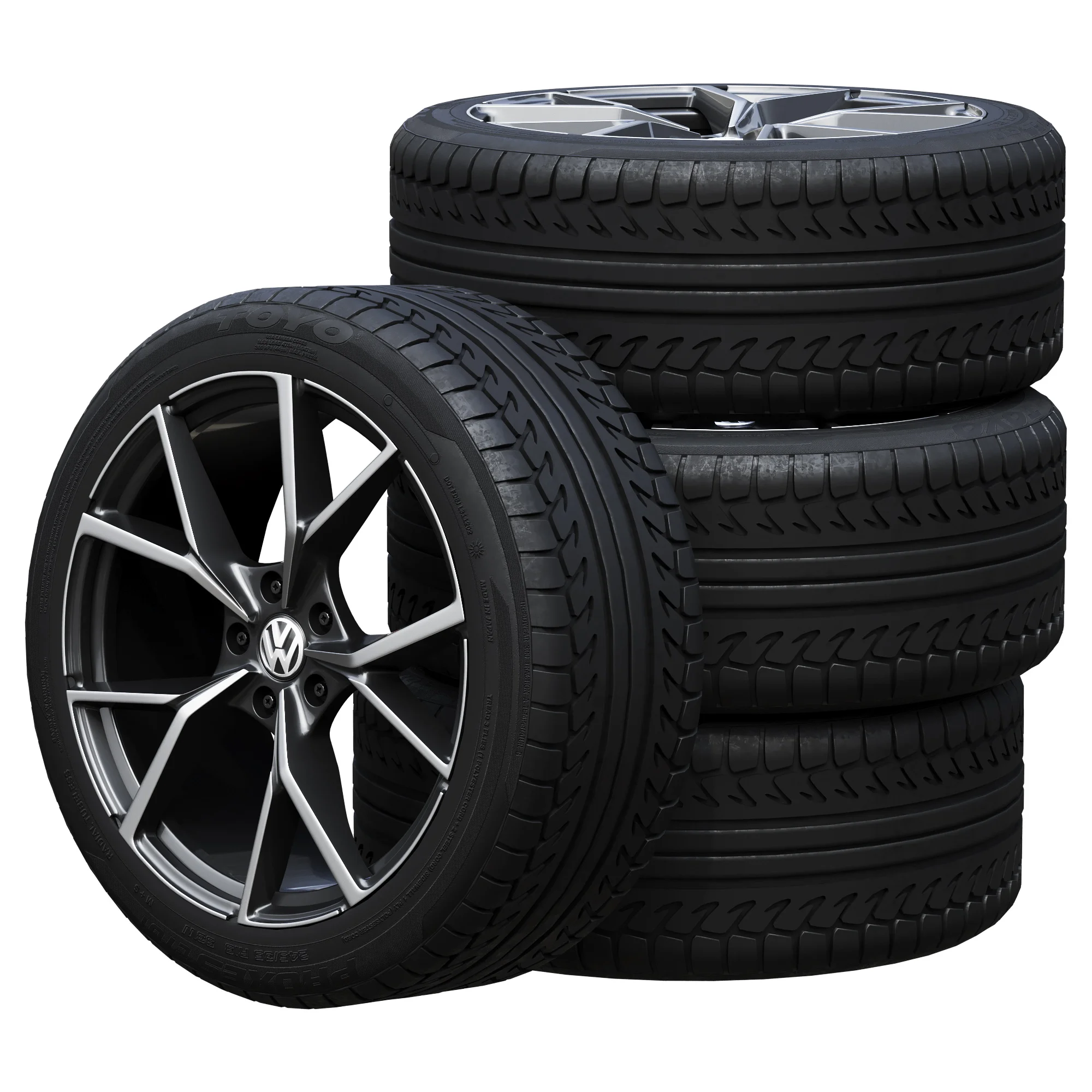 Volkswagen Tires 4 — 3D model preview 2