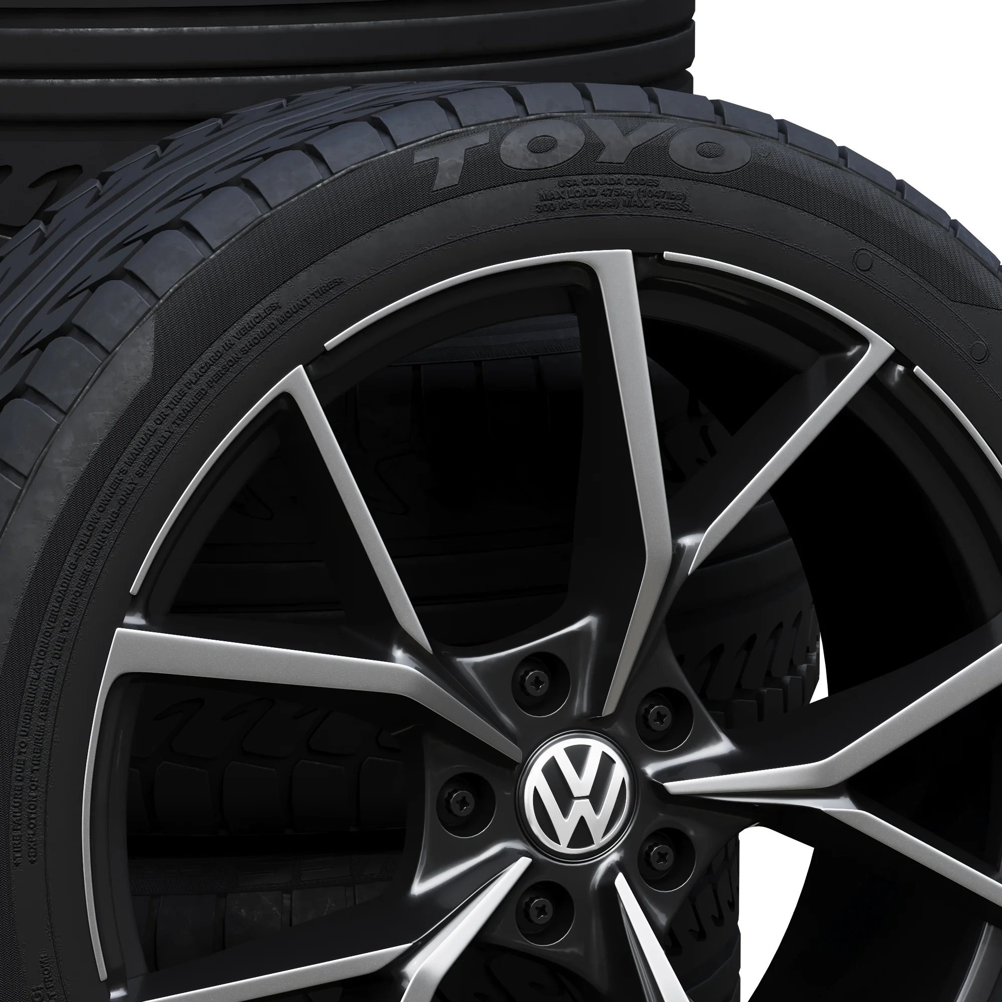 Volkswagen Tires 4 — 3D model preview 4