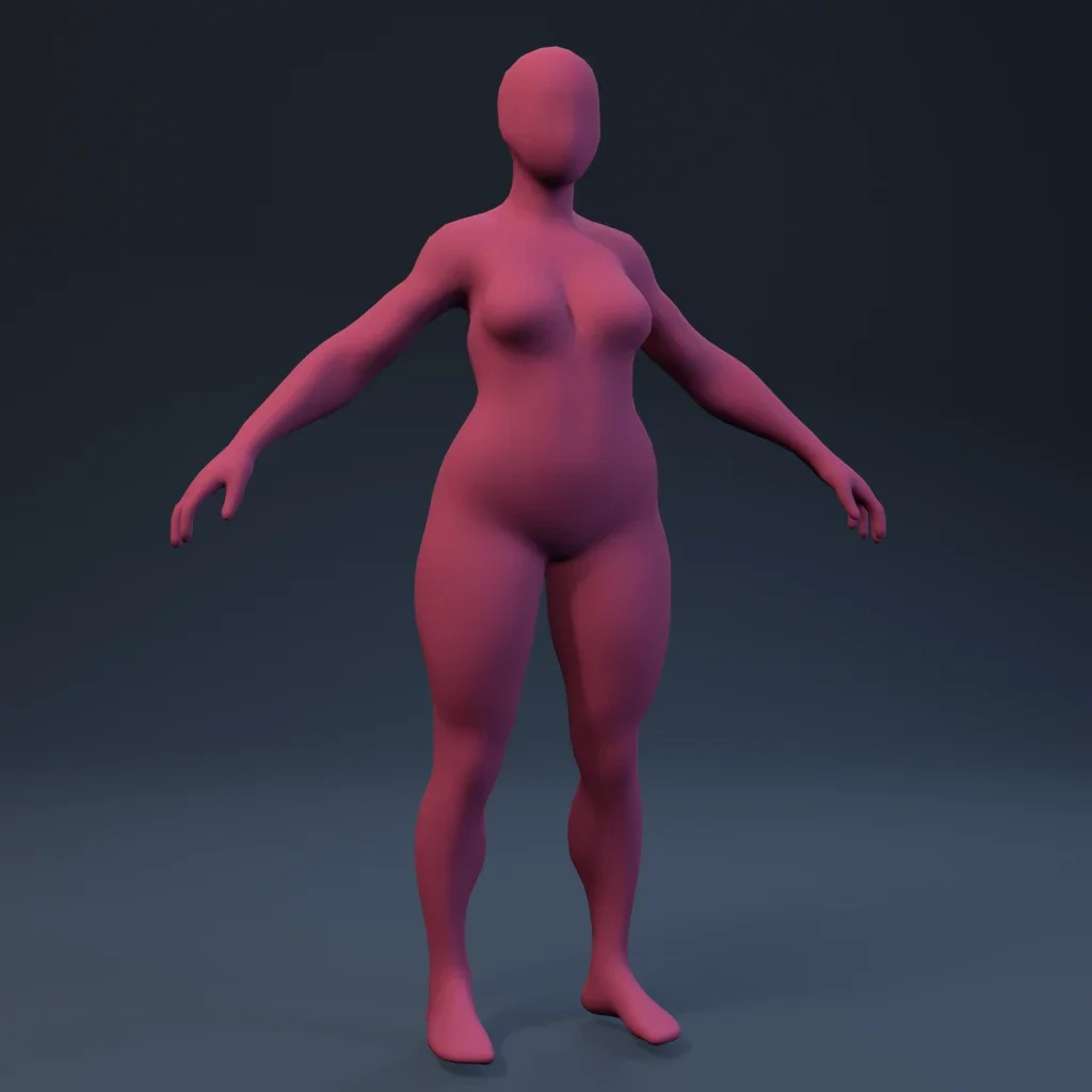 Basemesh Stylized Girl 01