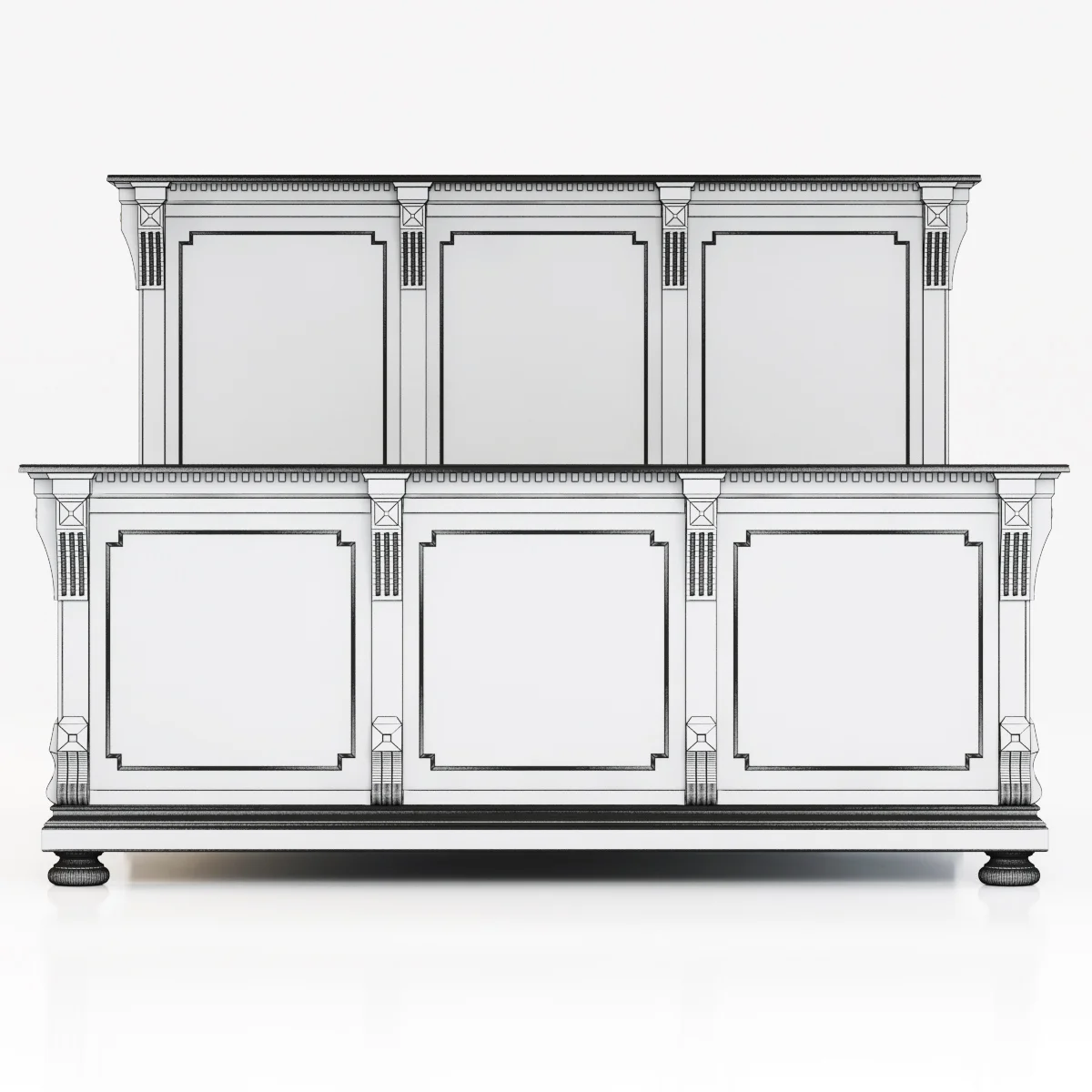 Restoration Hardware St James King Bed — 3D model preview 1