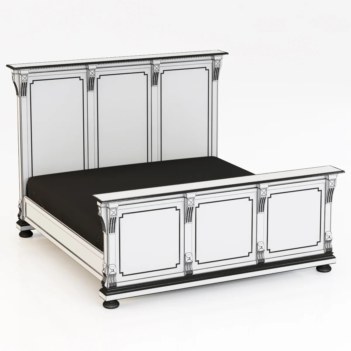 Restoration Hardware St James King Bed — 3D model preview 5