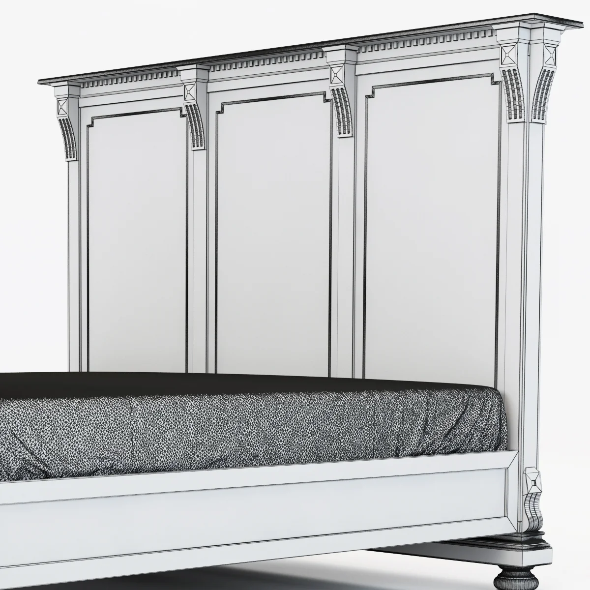 Restoration Hardware St James King Bed — 3D model preview 7