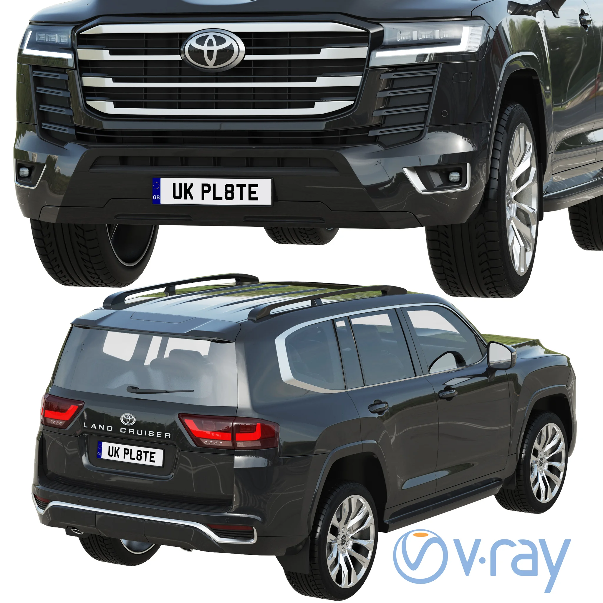 Toyota Land Cruiser 300, 3D model preview 5