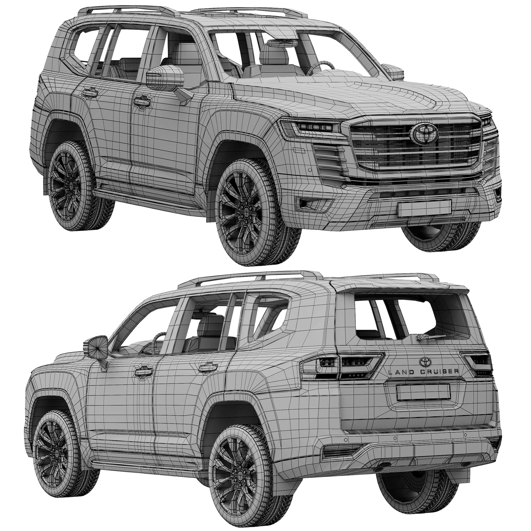 Toyota Land Cruiser 300, 3D model preview 16