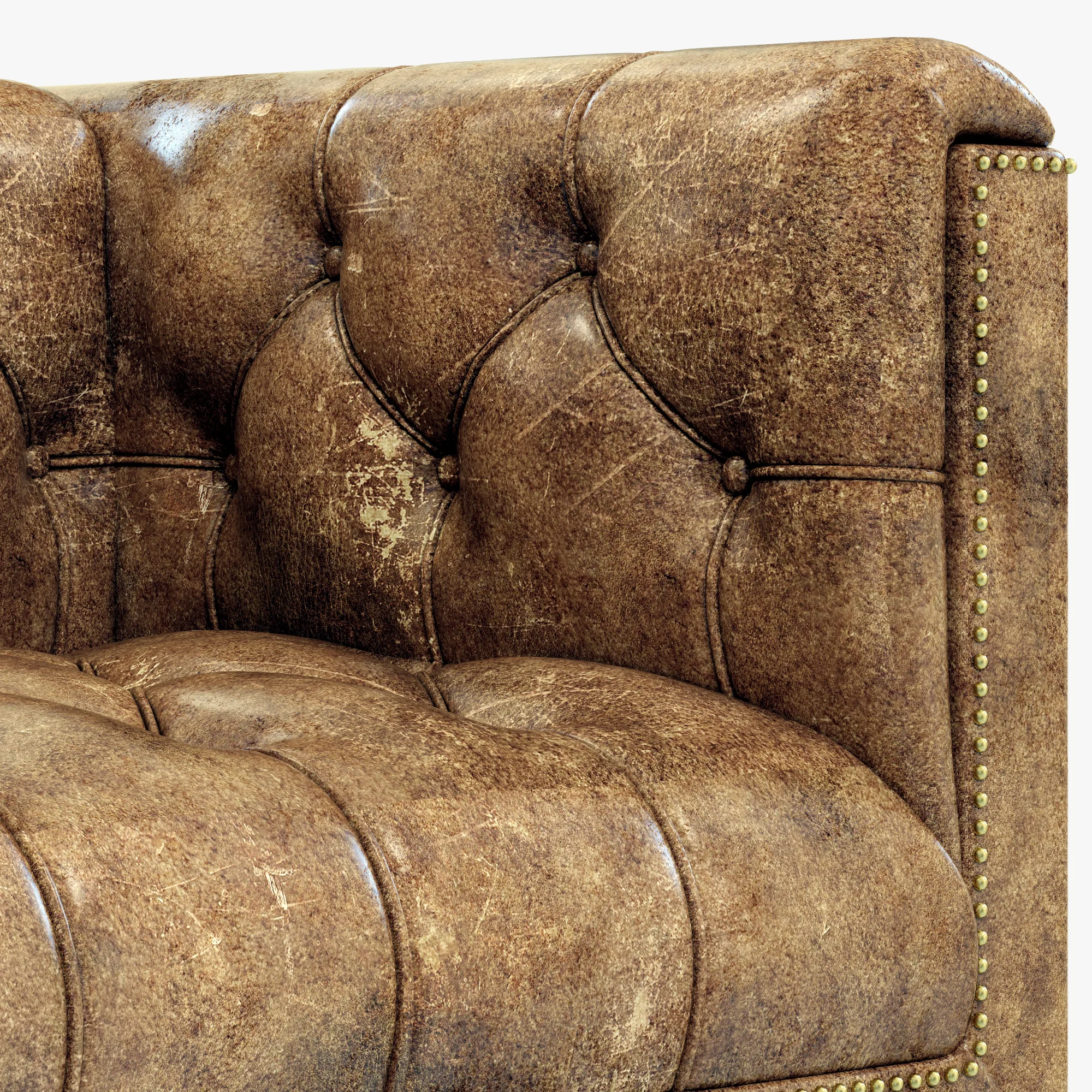 Restoration Hardware Savoy Leather Chair — 3D model preview 2
