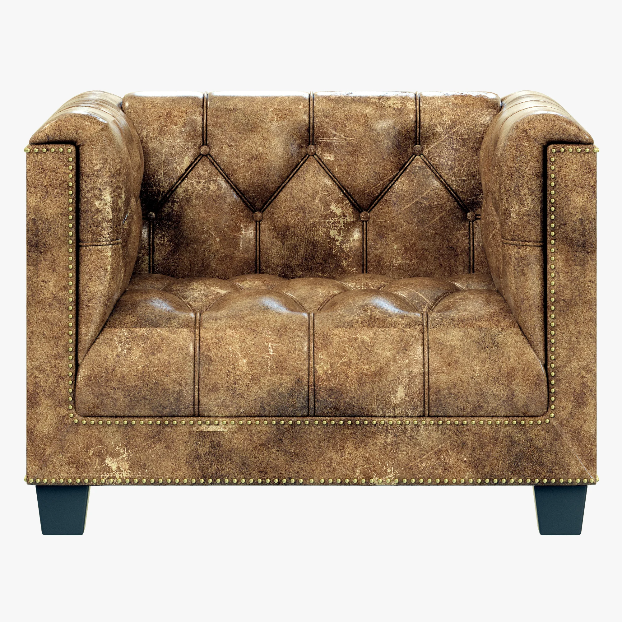 Restoration Hardware Savoy Leather Chair — 3D model preview 4