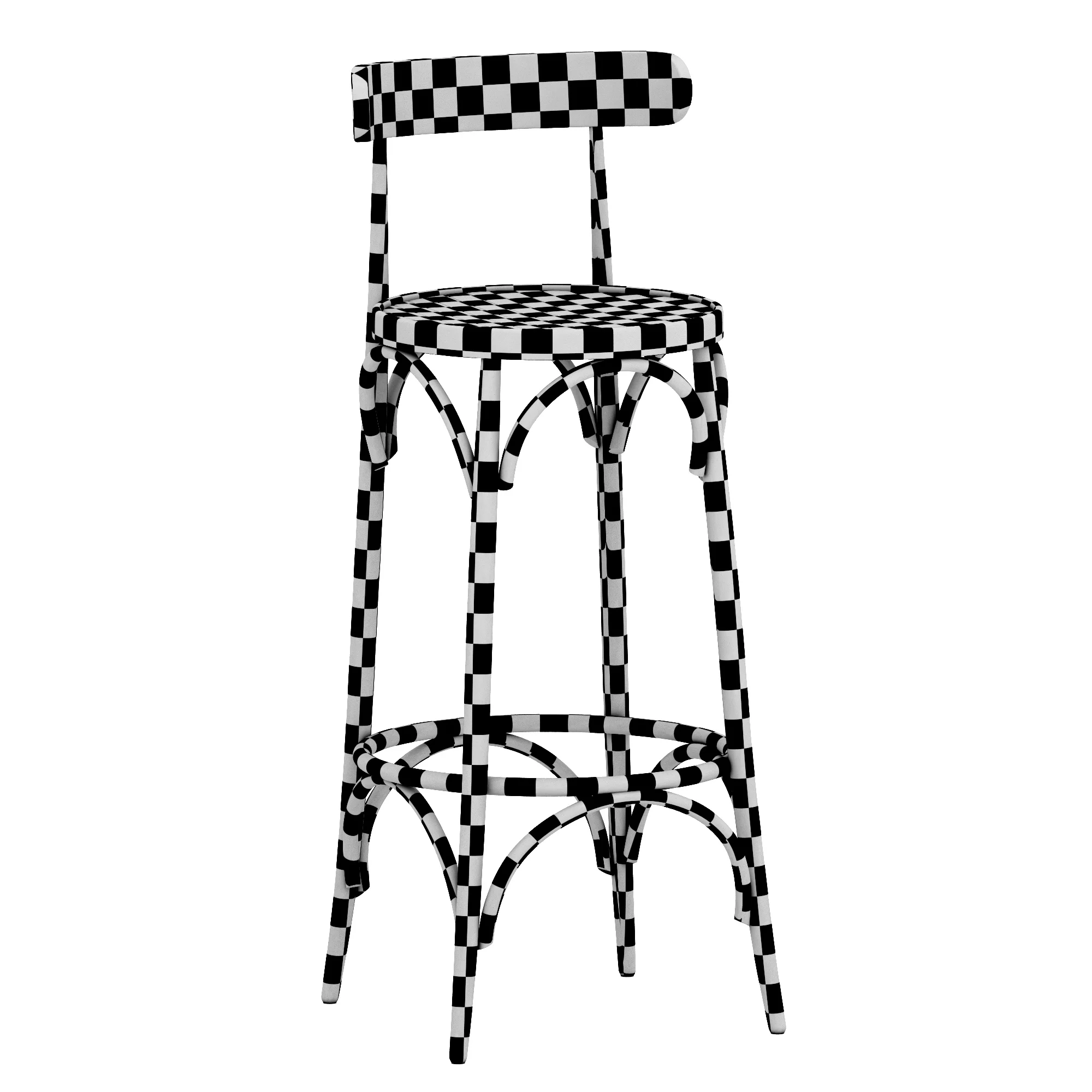 Vallese Stool — 3D model preview 10
