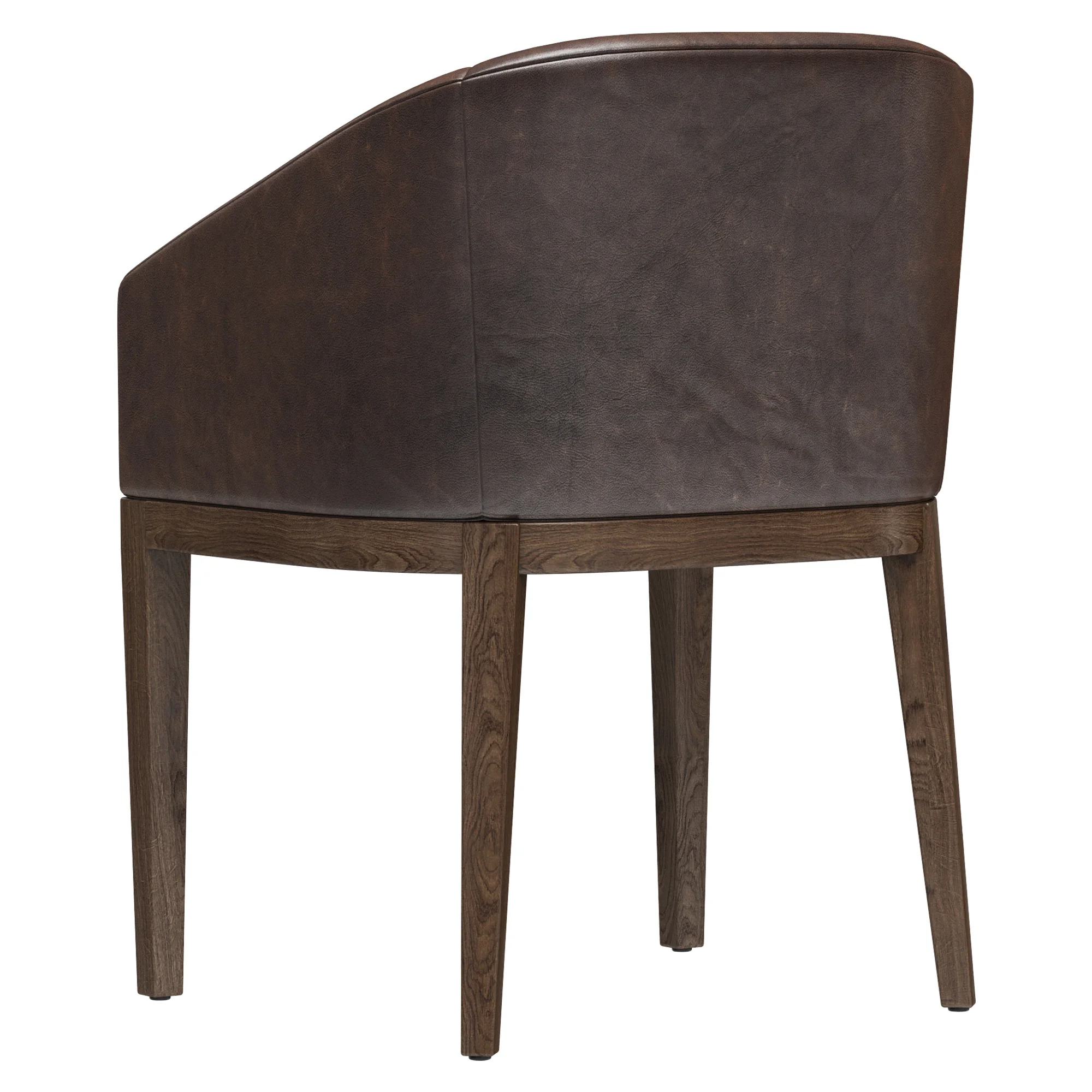 Restoration Hardware Morgan Barrelback Slope Leather Armchair — 3D model preview 4