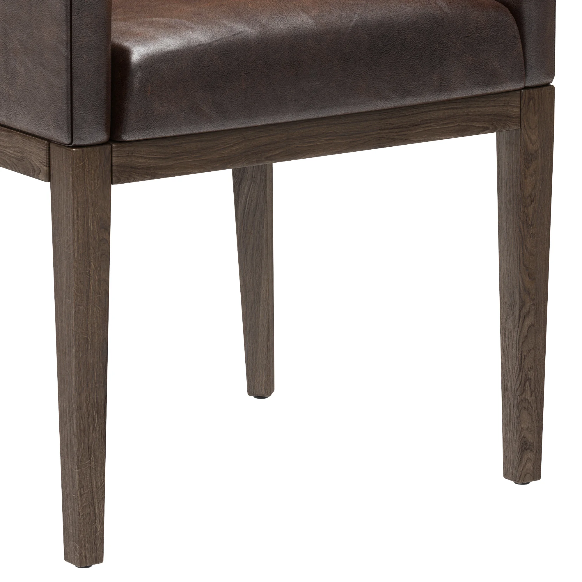Restoration Hardware Morgan Barrelback Slope Leather Armchair — 3D model preview 5