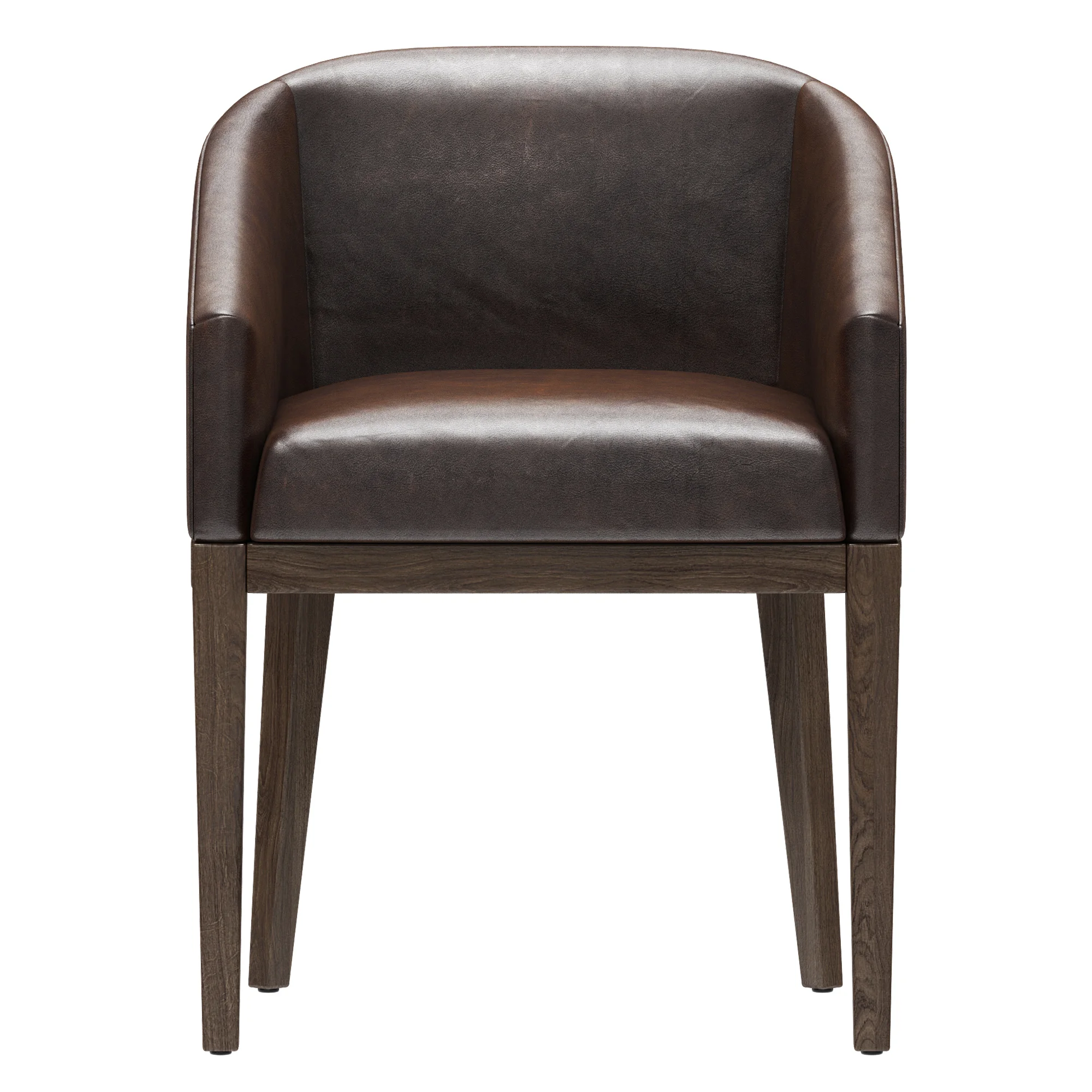 Restoration Hardware Morgan Barrelback Slope Leather Armchair — 3D model preview 6
