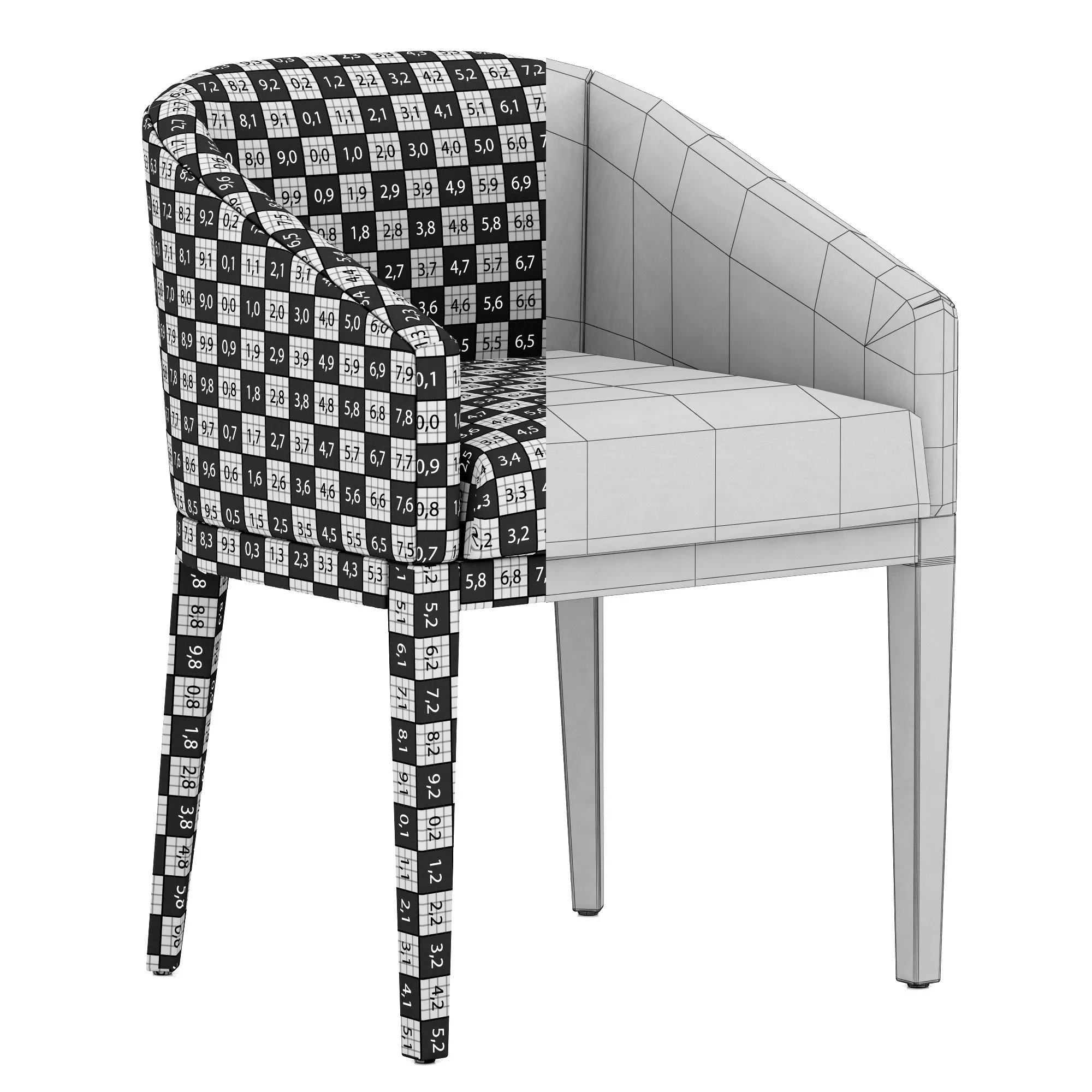 Restoration Hardware Morgan Barrelback Slope Leather Armchair — 3D model preview 8