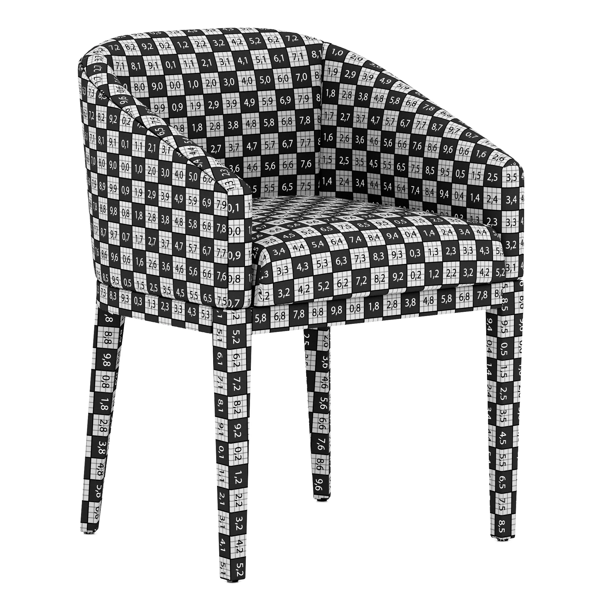 Restoration Hardware Morgan Barrelback Slope Leather Armchair — 3D model preview 9