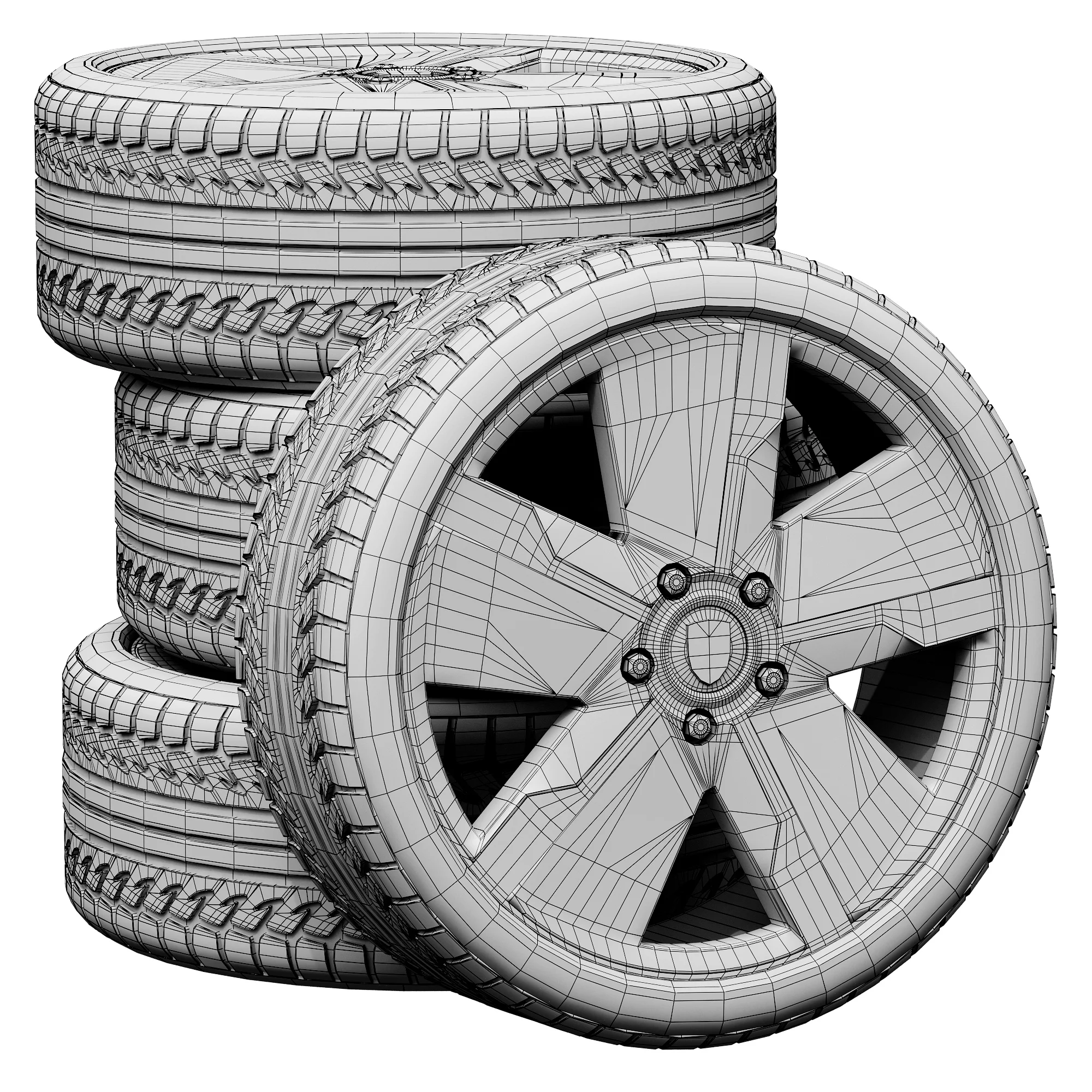 Porsche Tire 7 — 3D model preview 1