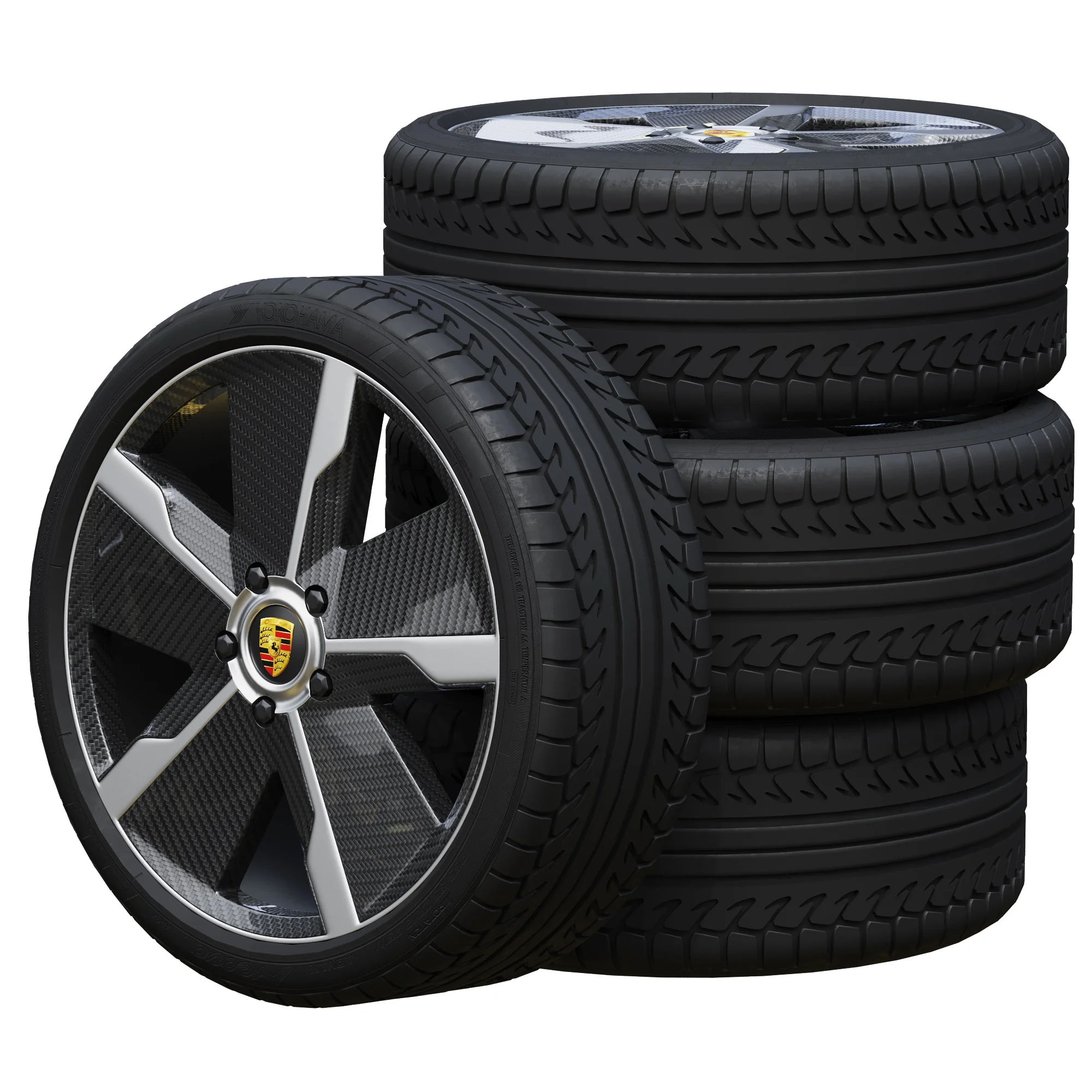 Porsche Tire 7 — 3D model preview 2