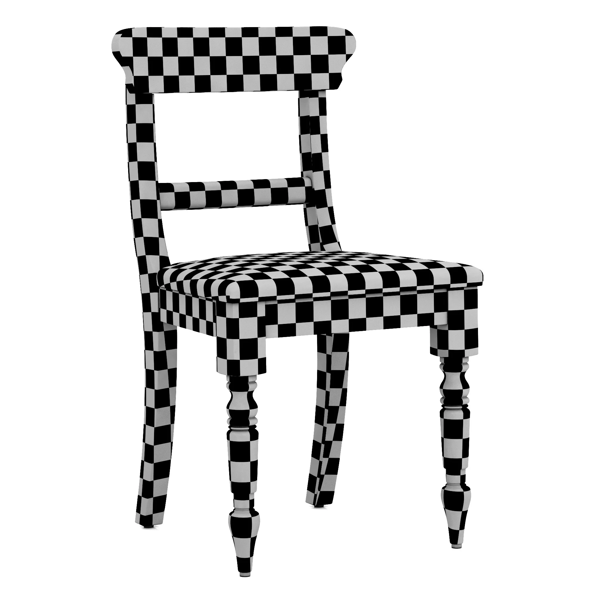 Restoration Hardware 19Th C. English Schoolhouse Leather Side Chair — 3D model preview 10