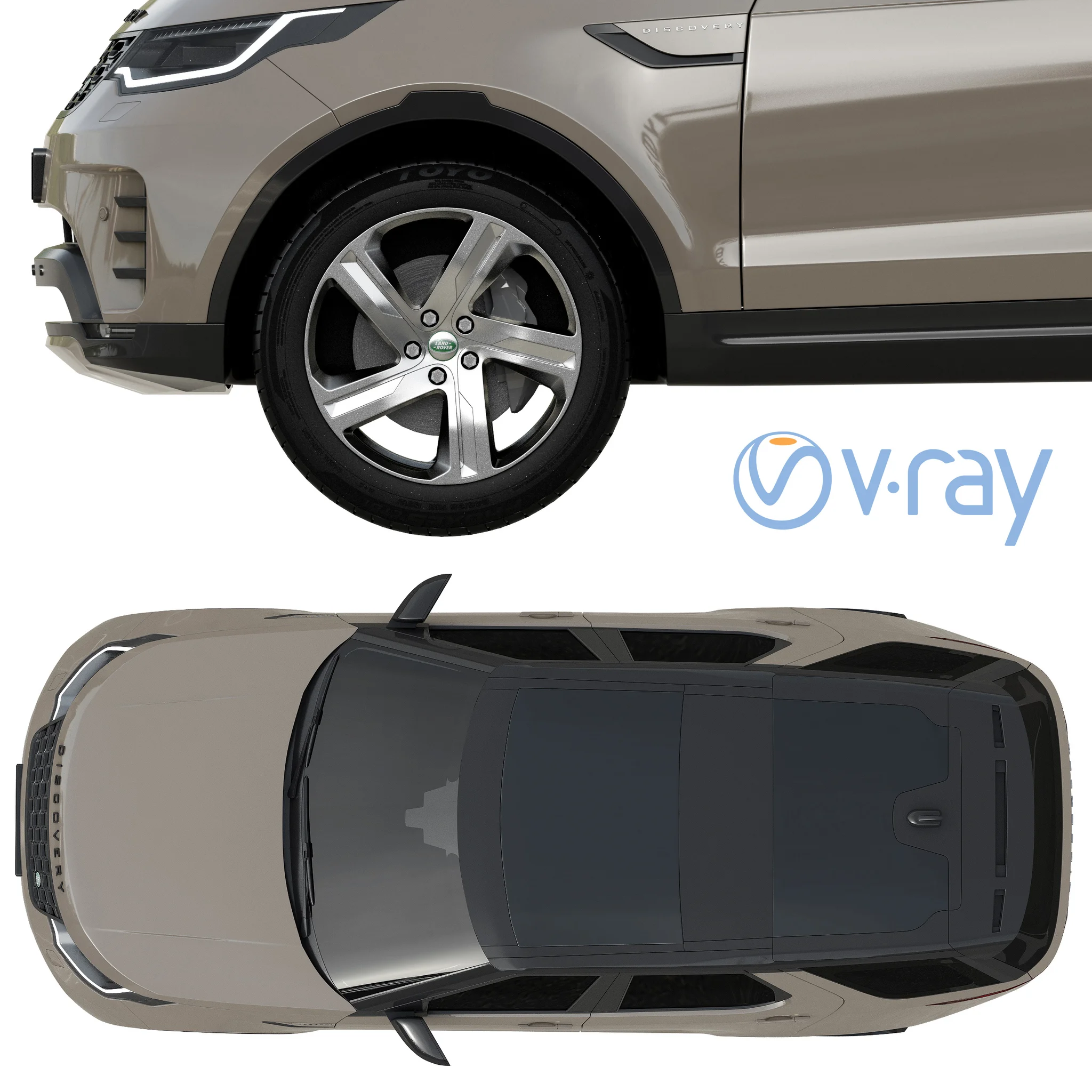 Land Rover Discovery R Dynamic, 3D model preview 1