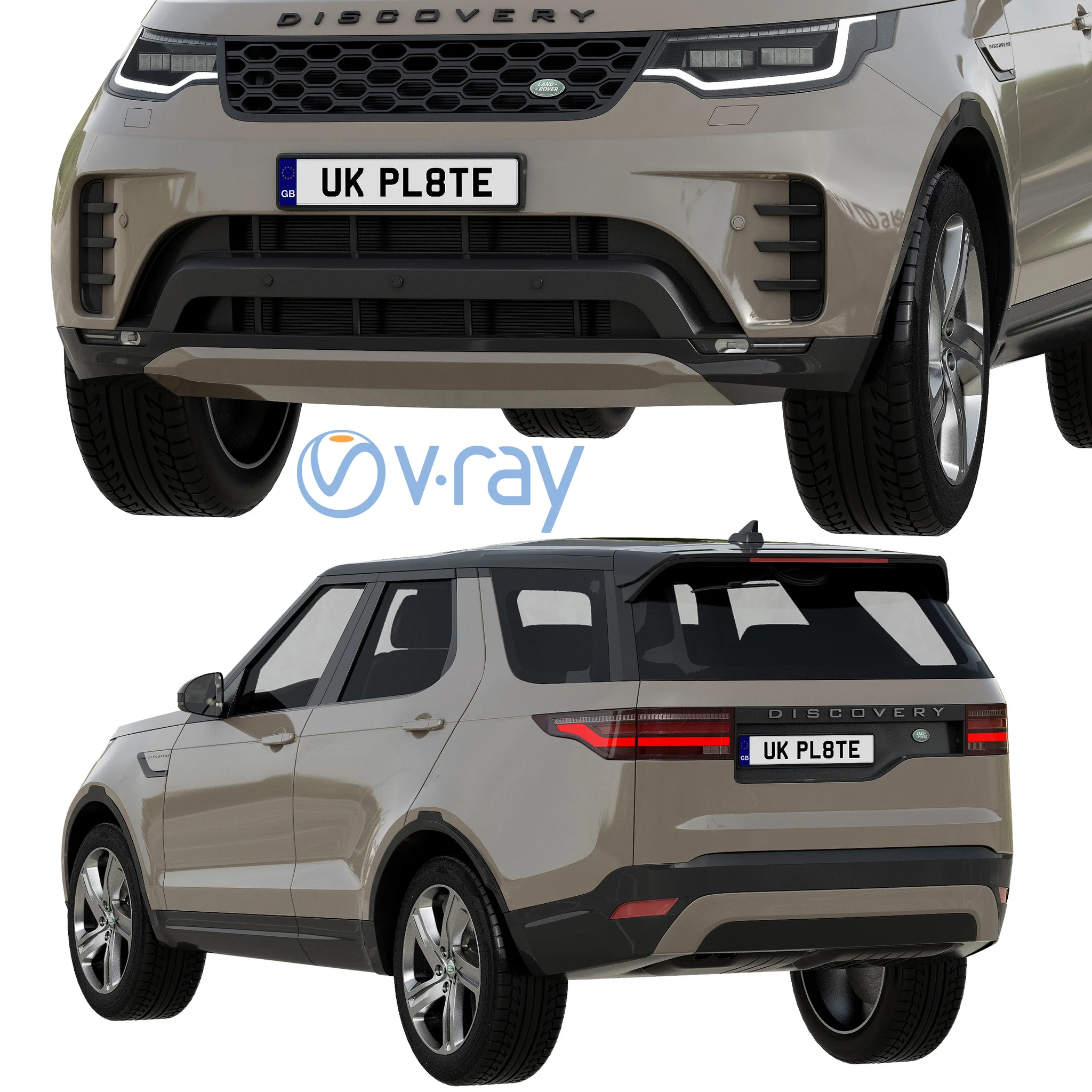 Land Rover Discovery R Dynamic, 3D model preview 3