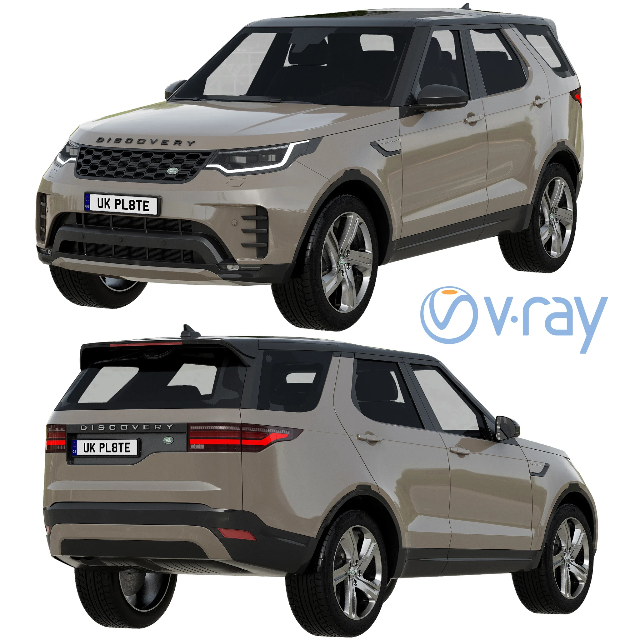 Land Rover Discovery R Dynamic, 3D model preview 7