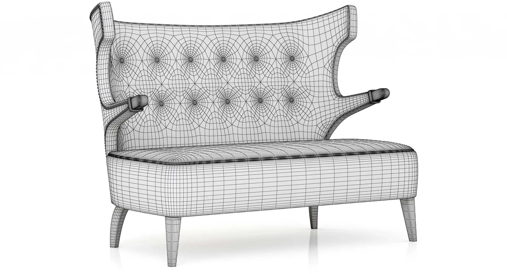 Brabbu Sika 2 Seat Sofa — 3D model preview 8