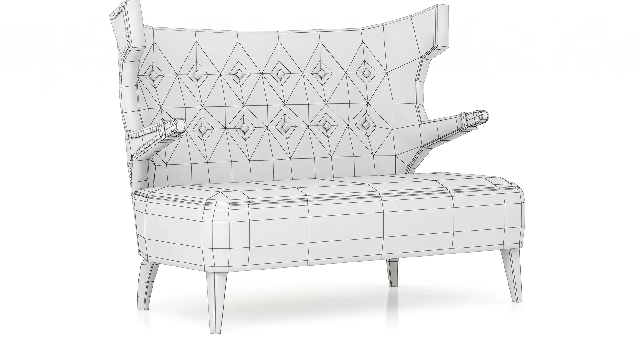 Brabbu Sika 2 Seat Sofa — 3D model preview 9