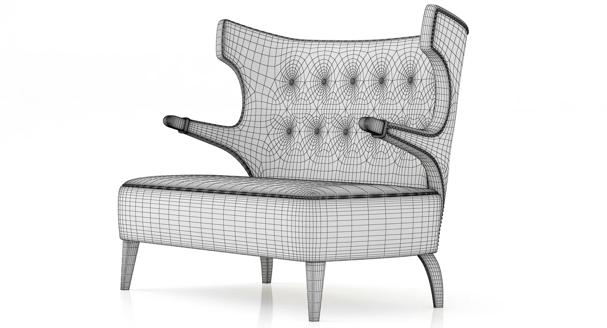 Brabbu Sika 2 Seat Sofa — 3D model preview 12