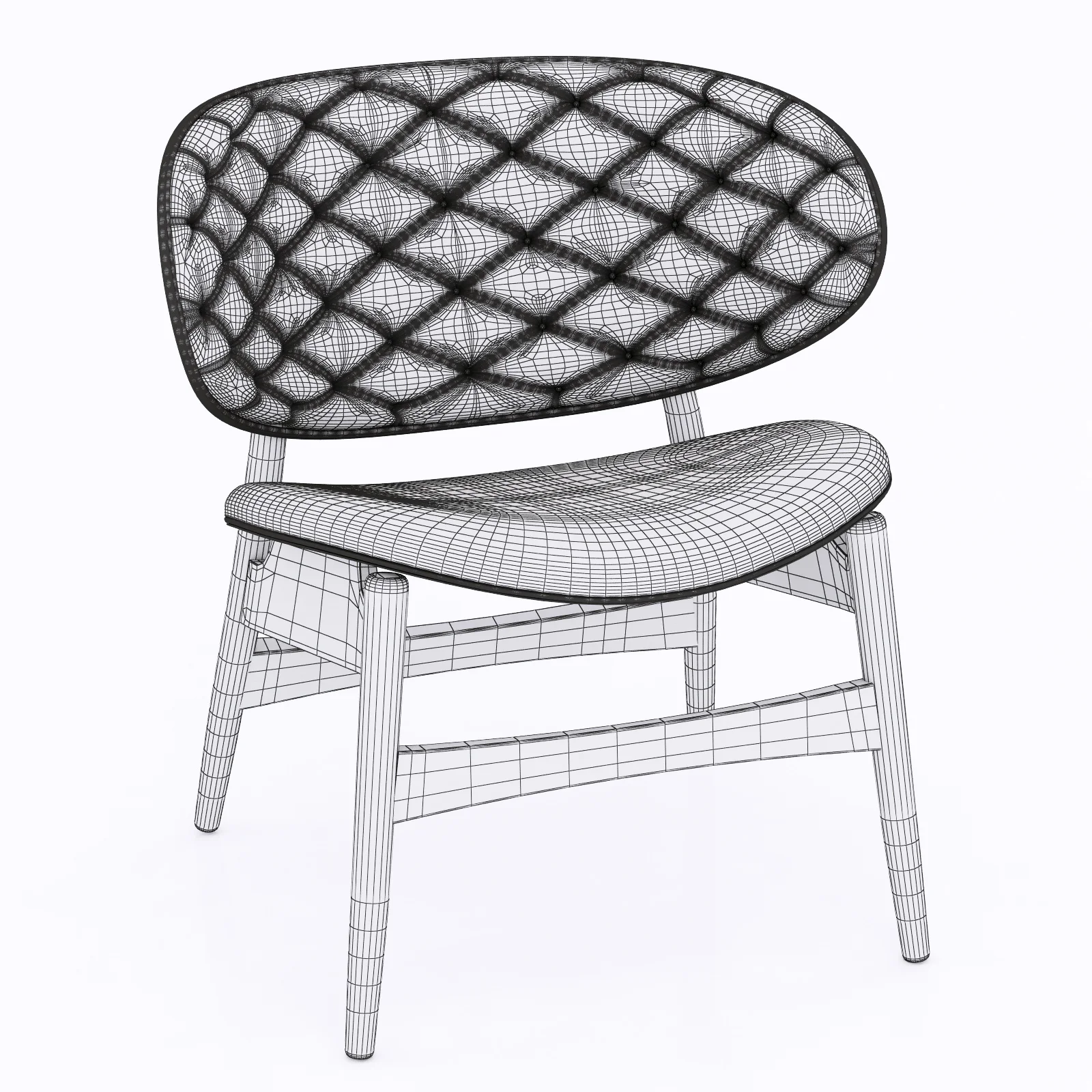 Baxter Dalma Little Armchair — 3D model preview 5