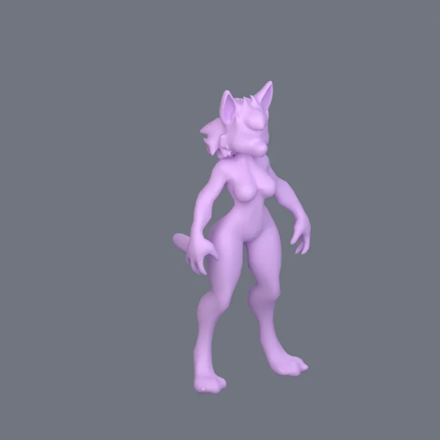 Furry Character Stylized 02, 3D model preview 2