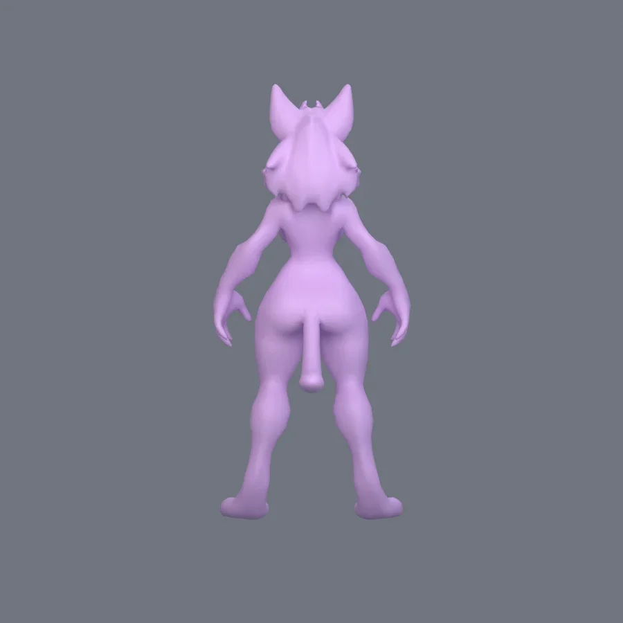 Furry Character Stylized 02, 3D model preview 4