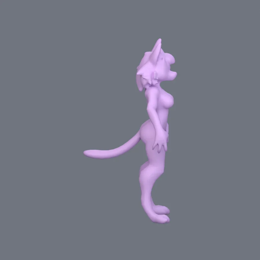 Furry Character Stylized 02, 3D model preview 5