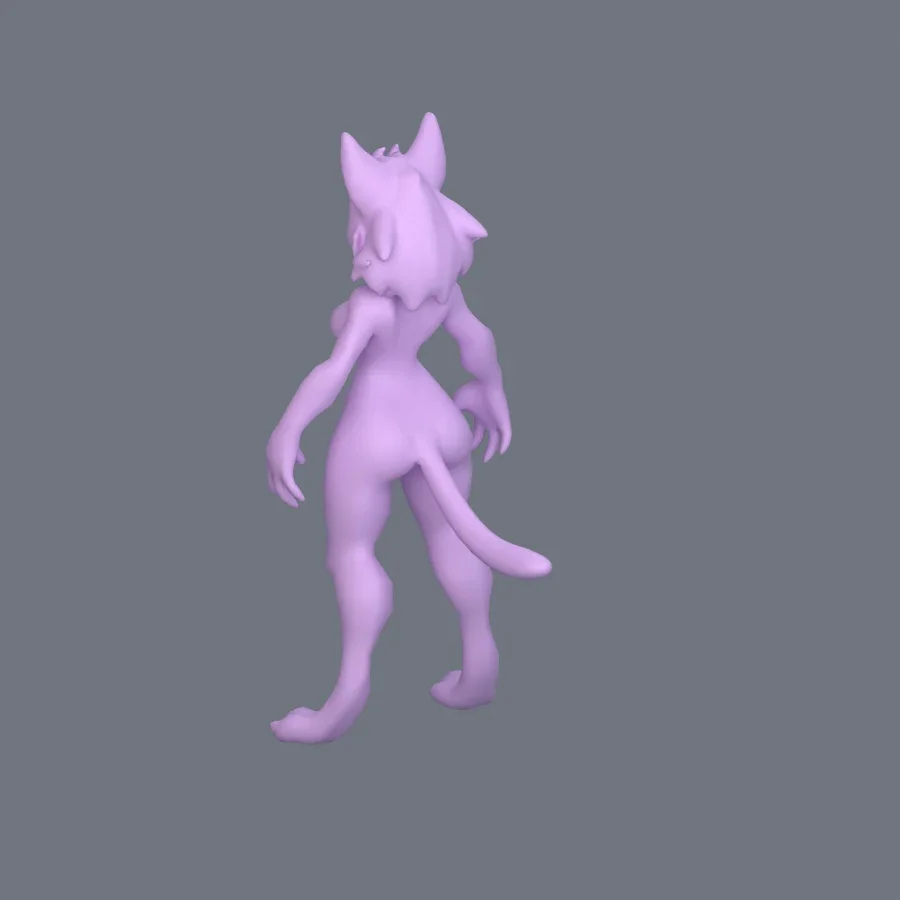 Furry Character Stylized 02, 3D model preview 6