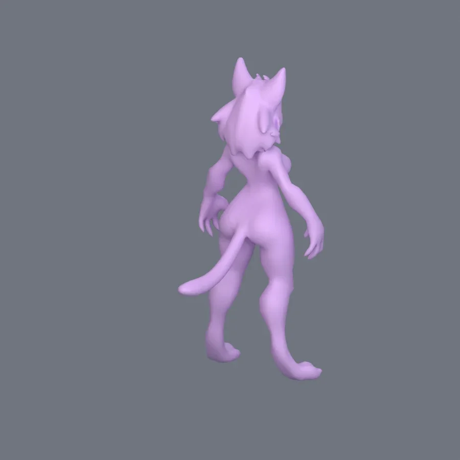 Furry Character Stylized 02, 3D model preview 7