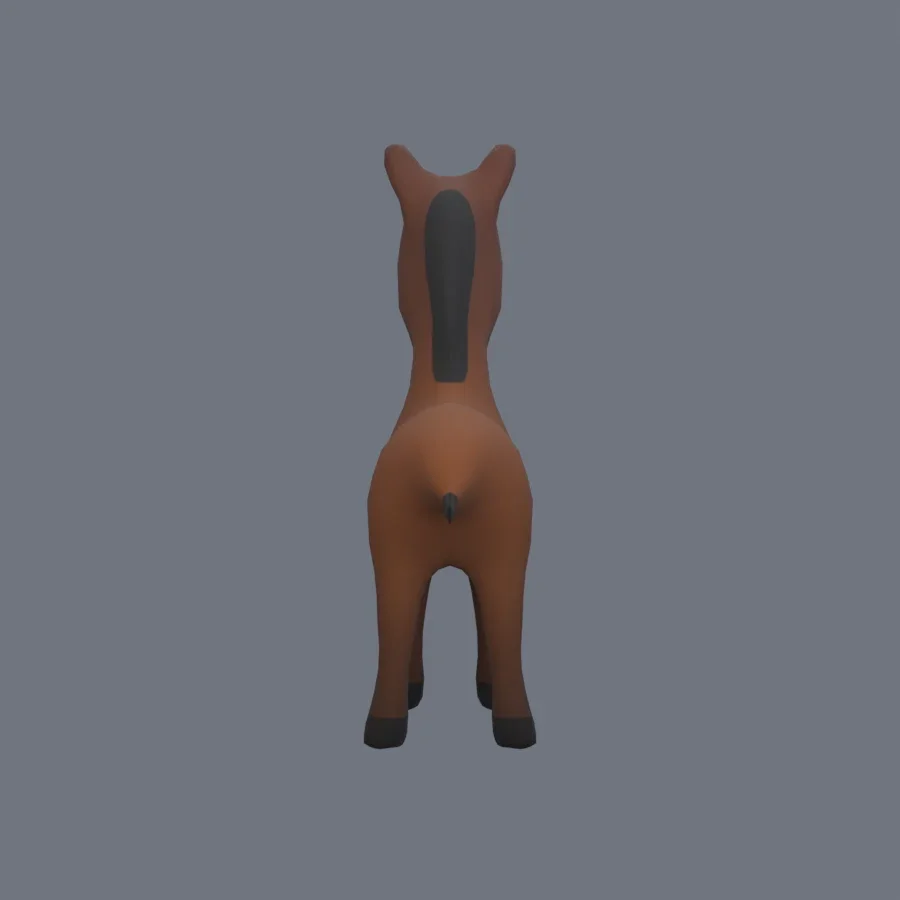 Stylized Animal Horse, 3D model preview 4