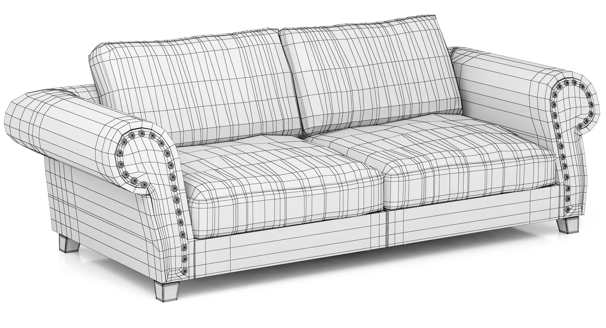Roche Bobois VARIATIONS LARGE 3 SEAT SOFA — 3D model preview 8