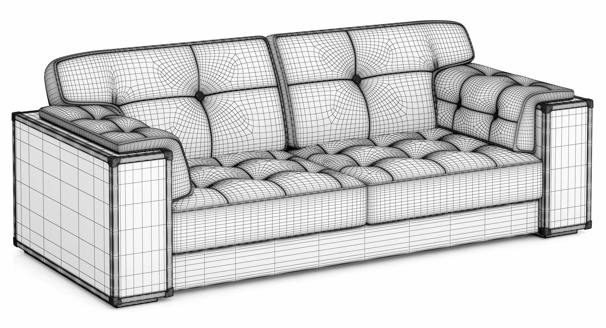 Smania Livingstone Sofa — 3D model preview 1