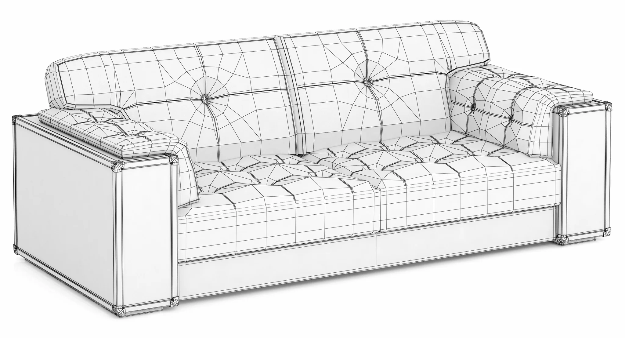 Smania Livingstone Sofa — 3D model preview 2
