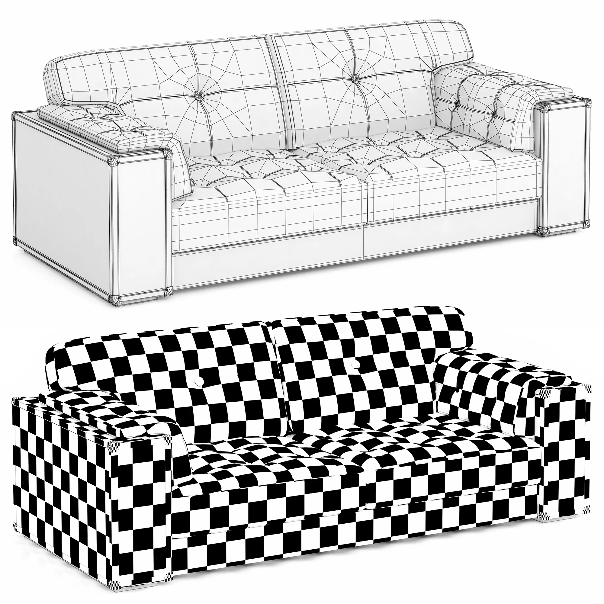 Smania Livingstone Sofa — 3D model preview 3