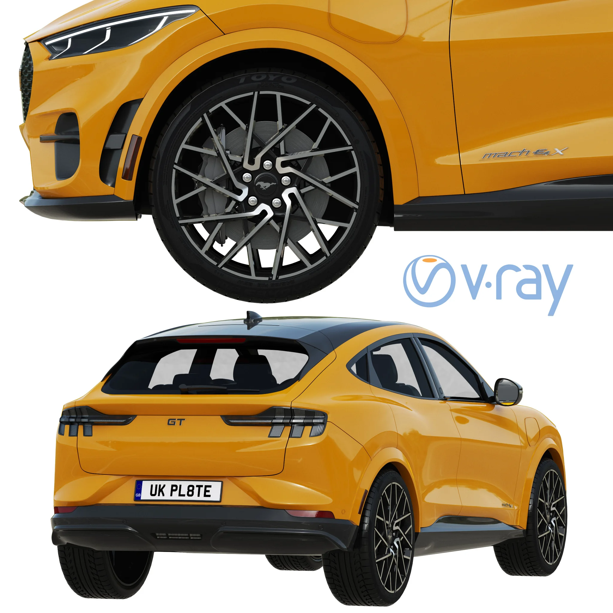 Ford Mustang MACH E GT, 3D model preview 4