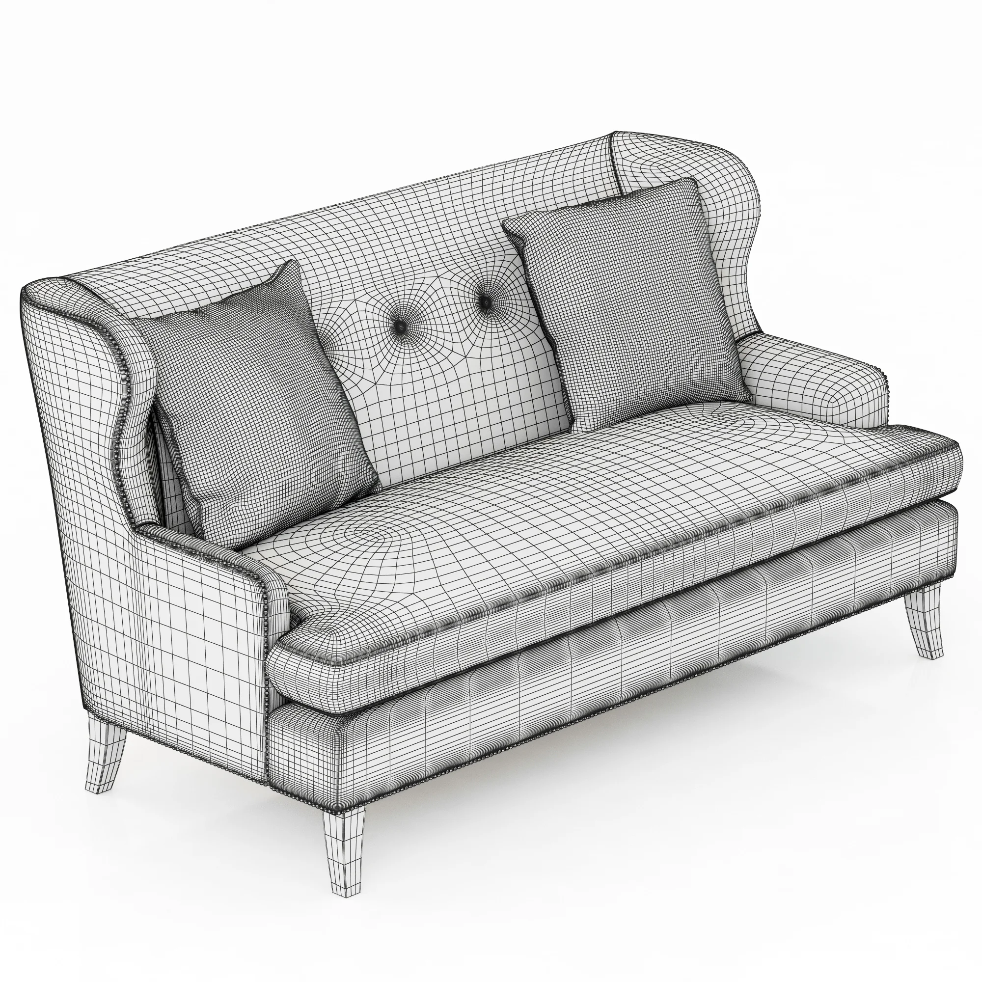 Bernhardt Nadine Sofette — 3D model preview 5