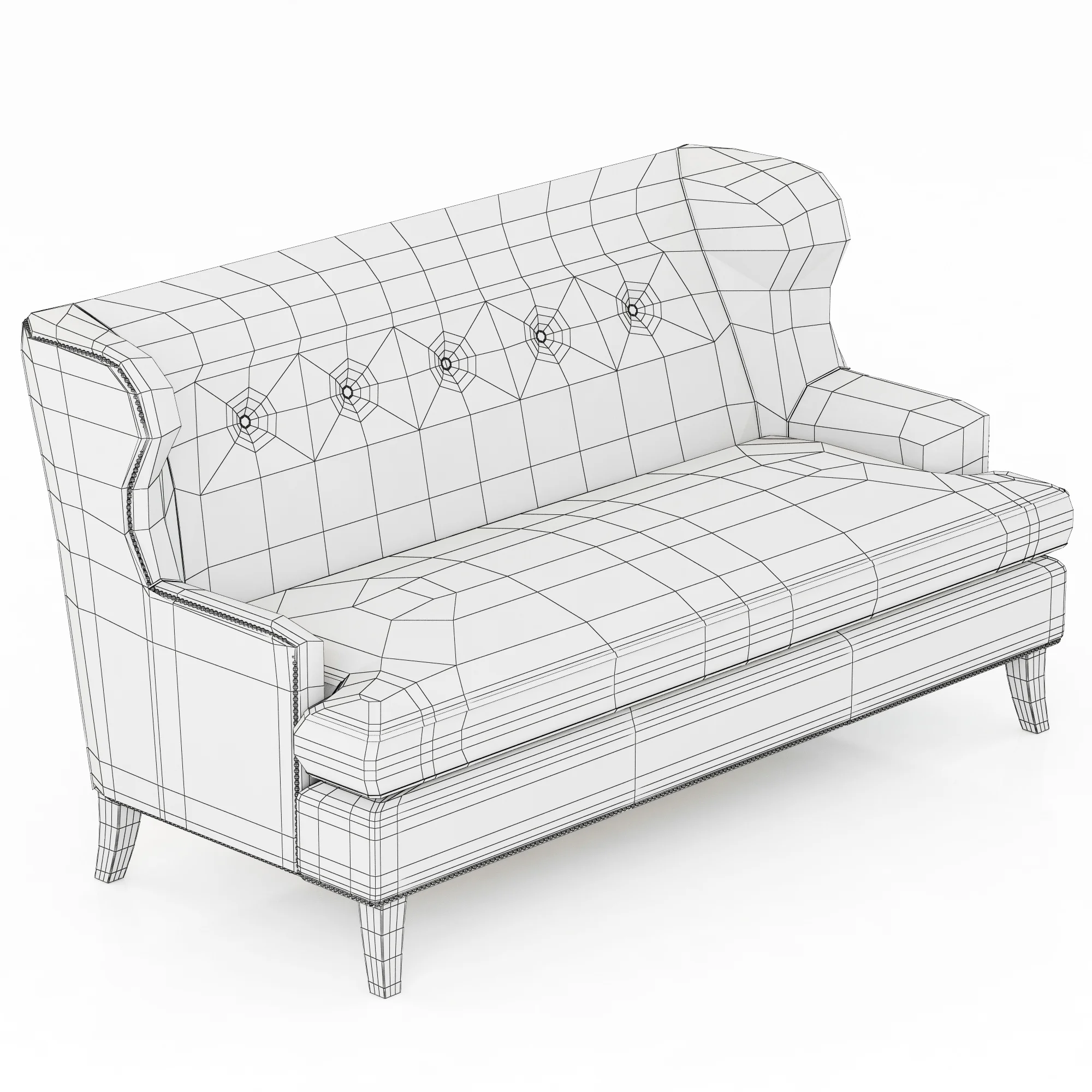 Bernhardt Nadine Sofette — 3D model preview 6