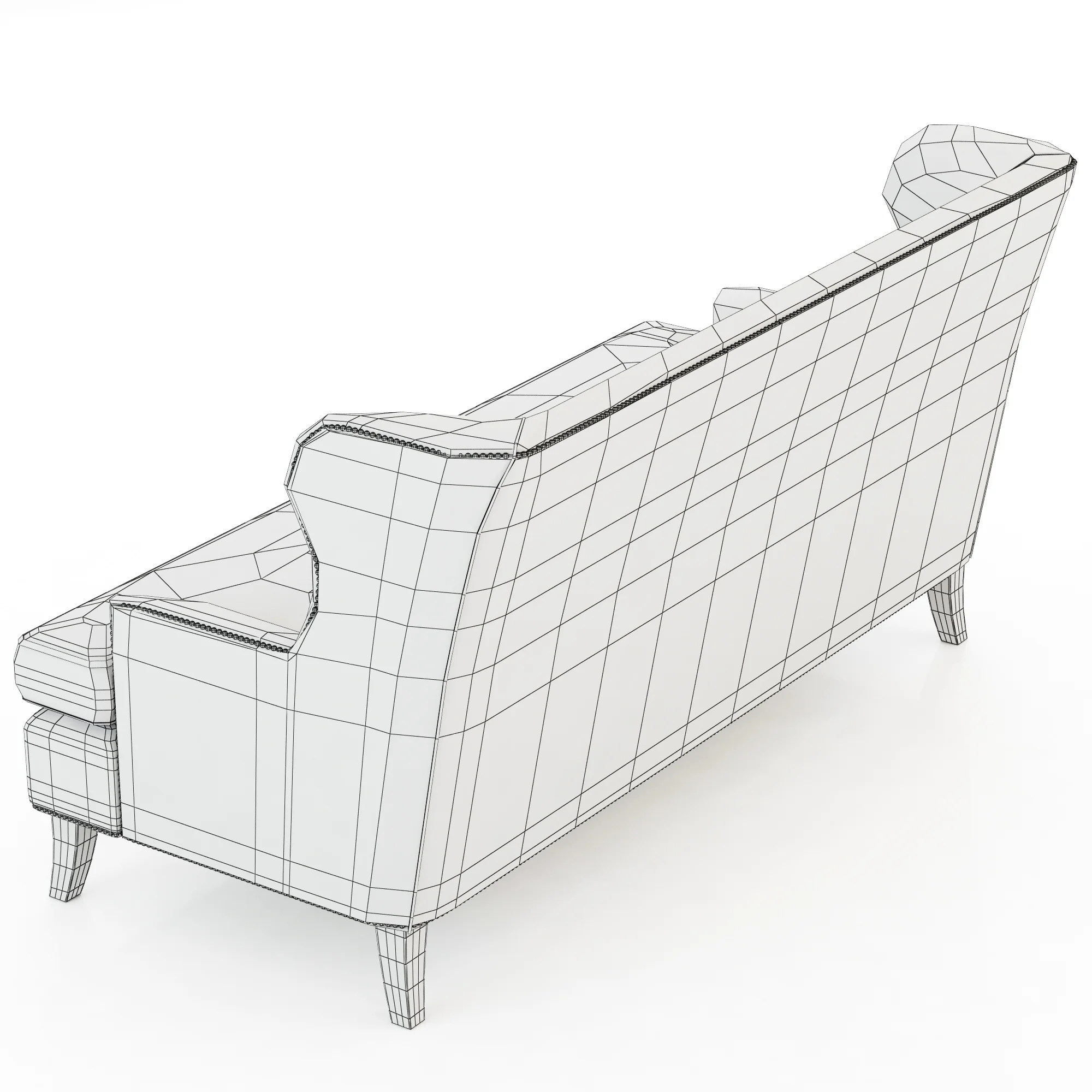 Bernhardt Nadine Sofette — 3D model preview 10