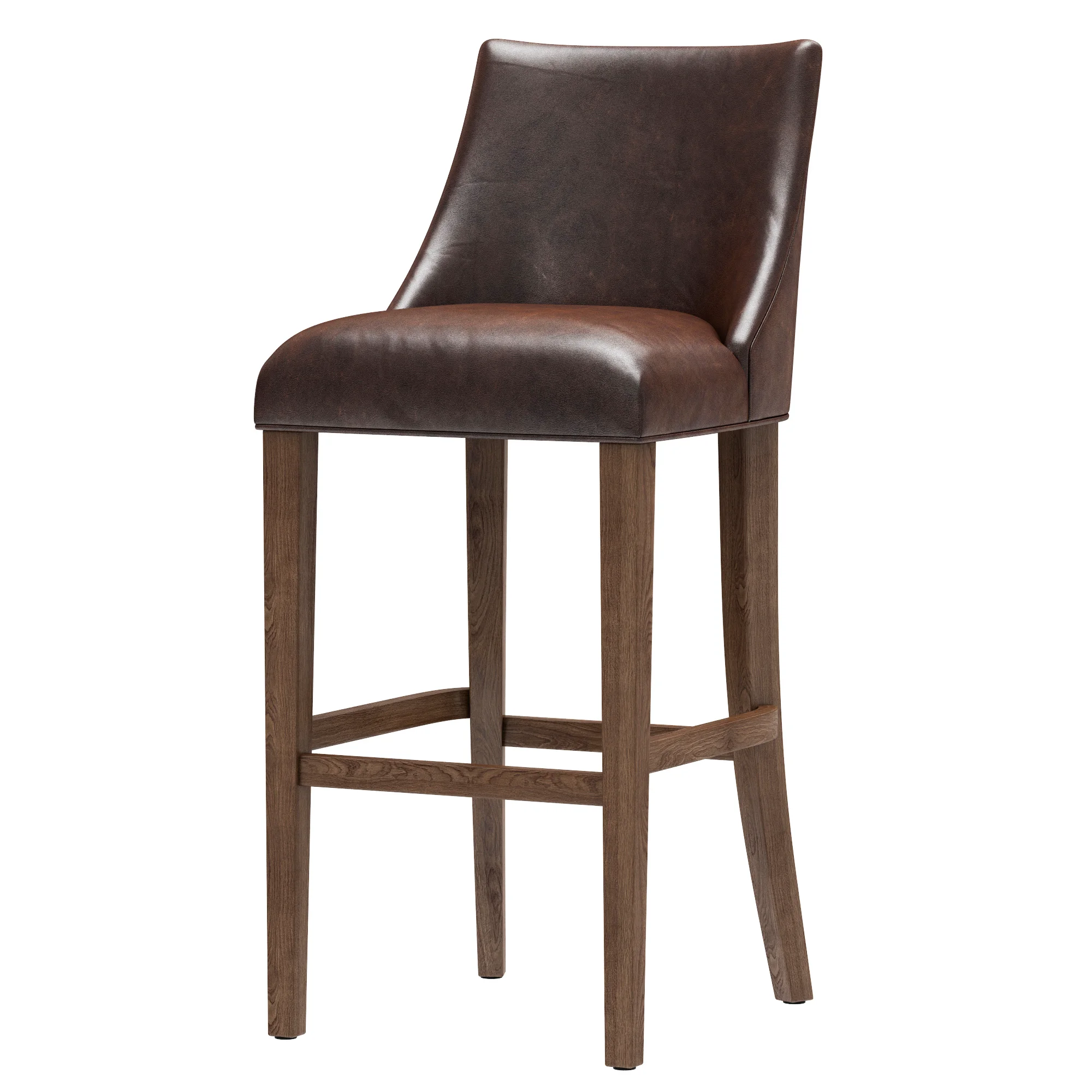 Restoration Hardware Ella Leather Armless Stool